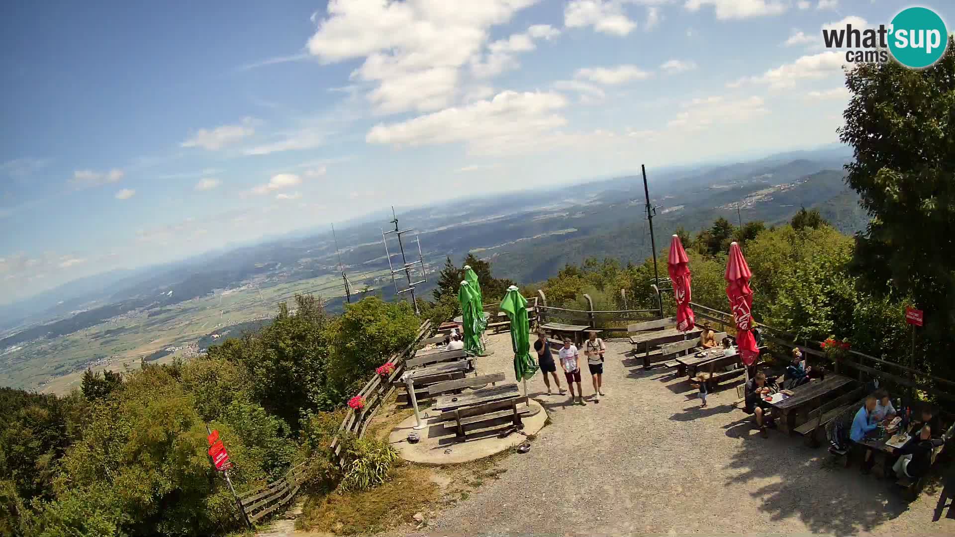 Mount Krim webcam near Ljubljana – Slovenia – view to Grosuplje
