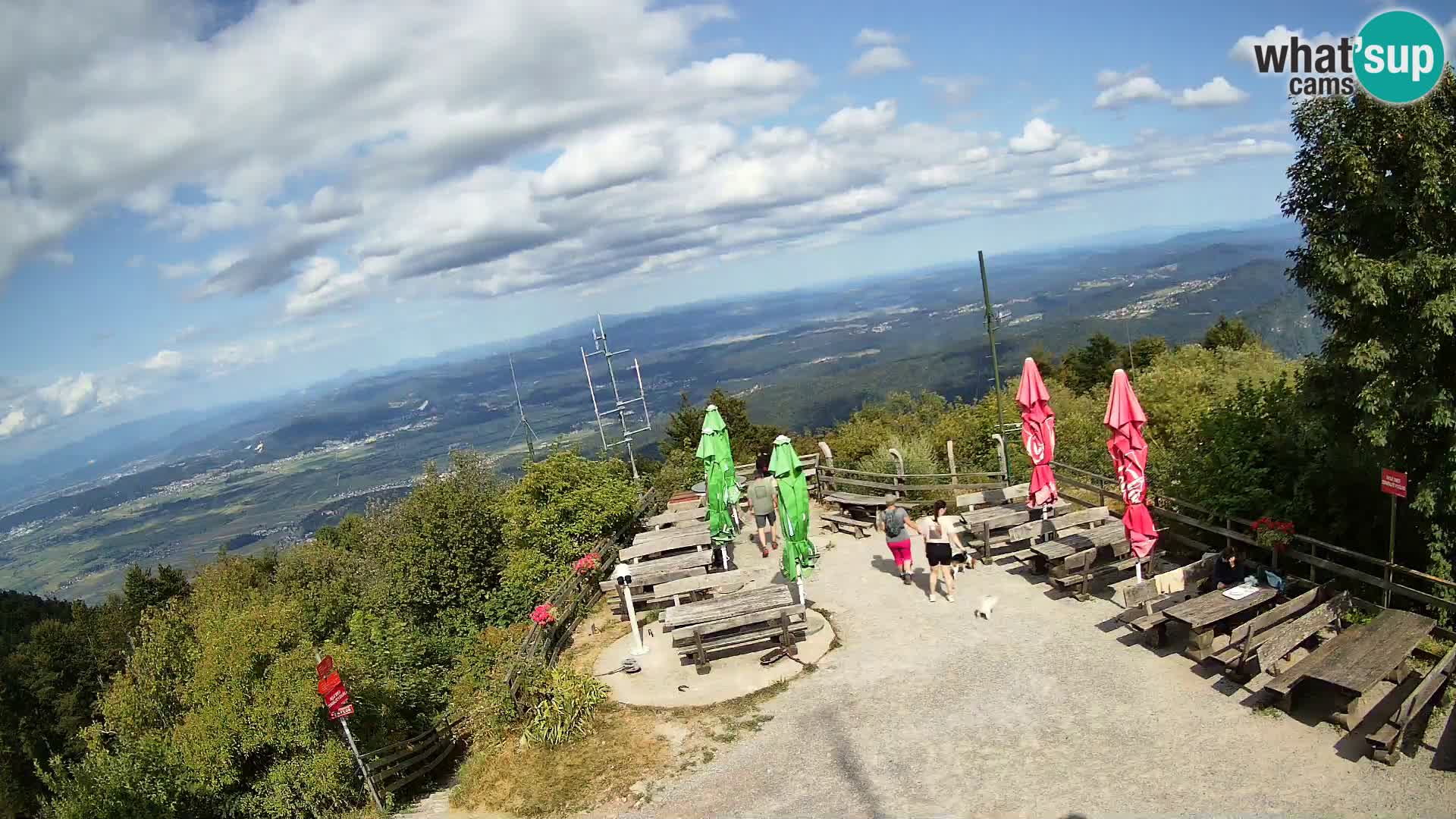 Mount Krim webcam near Ljubljana – Slovenia – view to Grosuplje