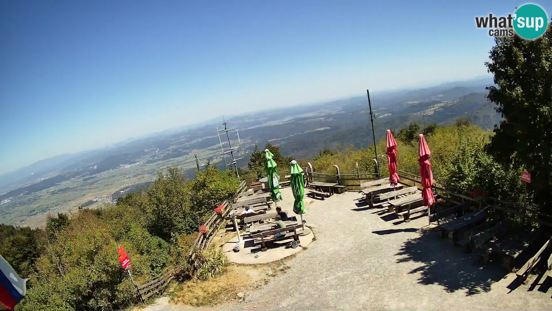 Mount Krim webcam near Ljubljana – Slovenia – view to Grosuplje