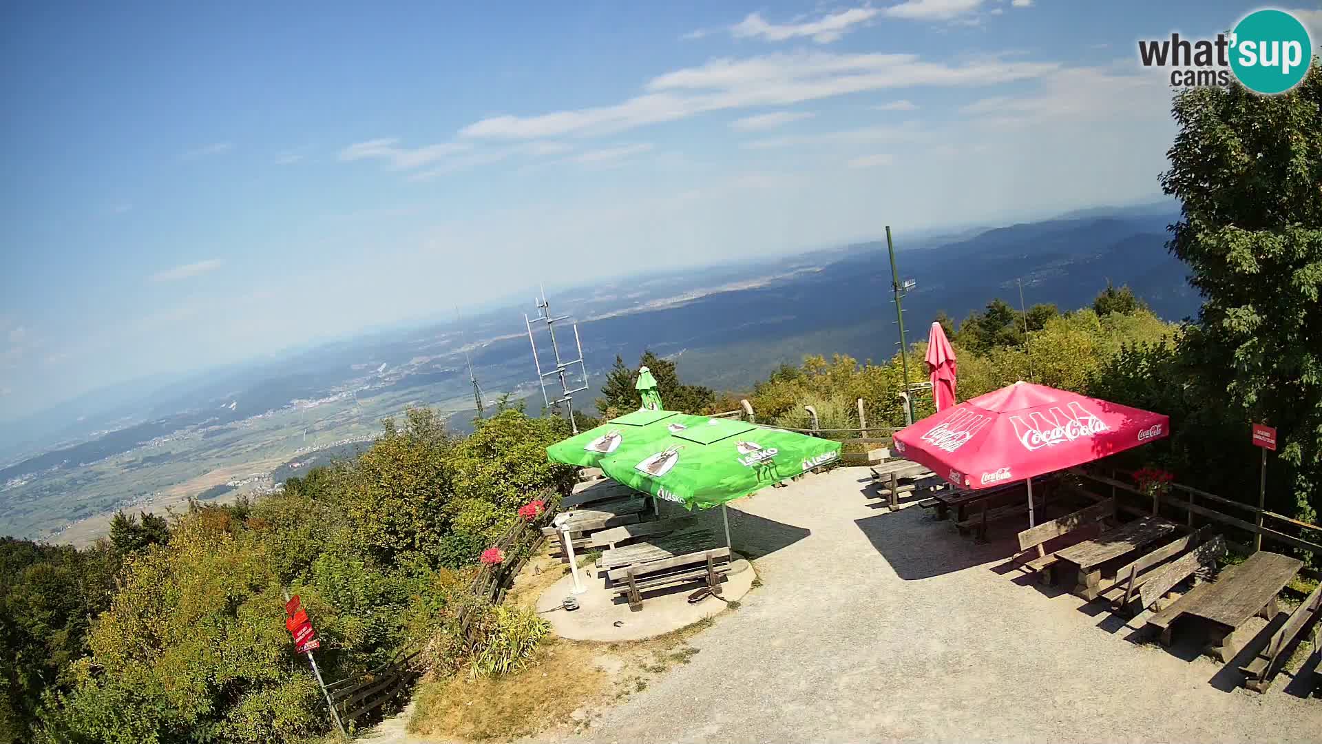 Mount Krim webcam near Ljubljana – Slovenia – view to Grosuplje