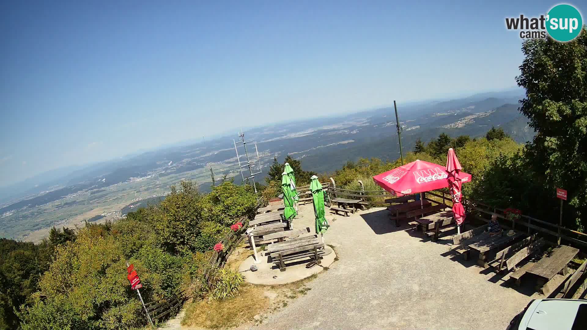 Mount Krim webcam near Ljubljana – Slovenia – view to Grosuplje