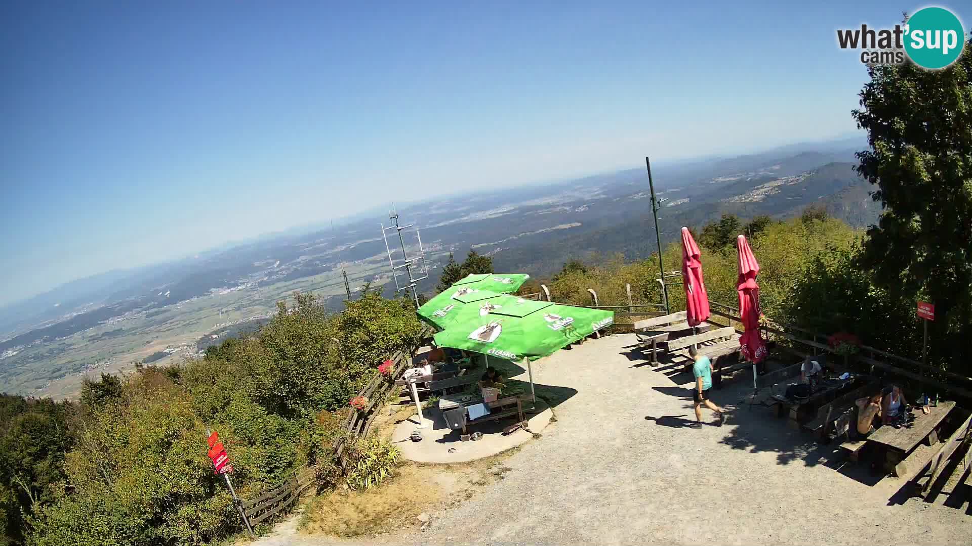 Mount Krim webcam near Ljubljana – Slovenia – view to Grosuplje