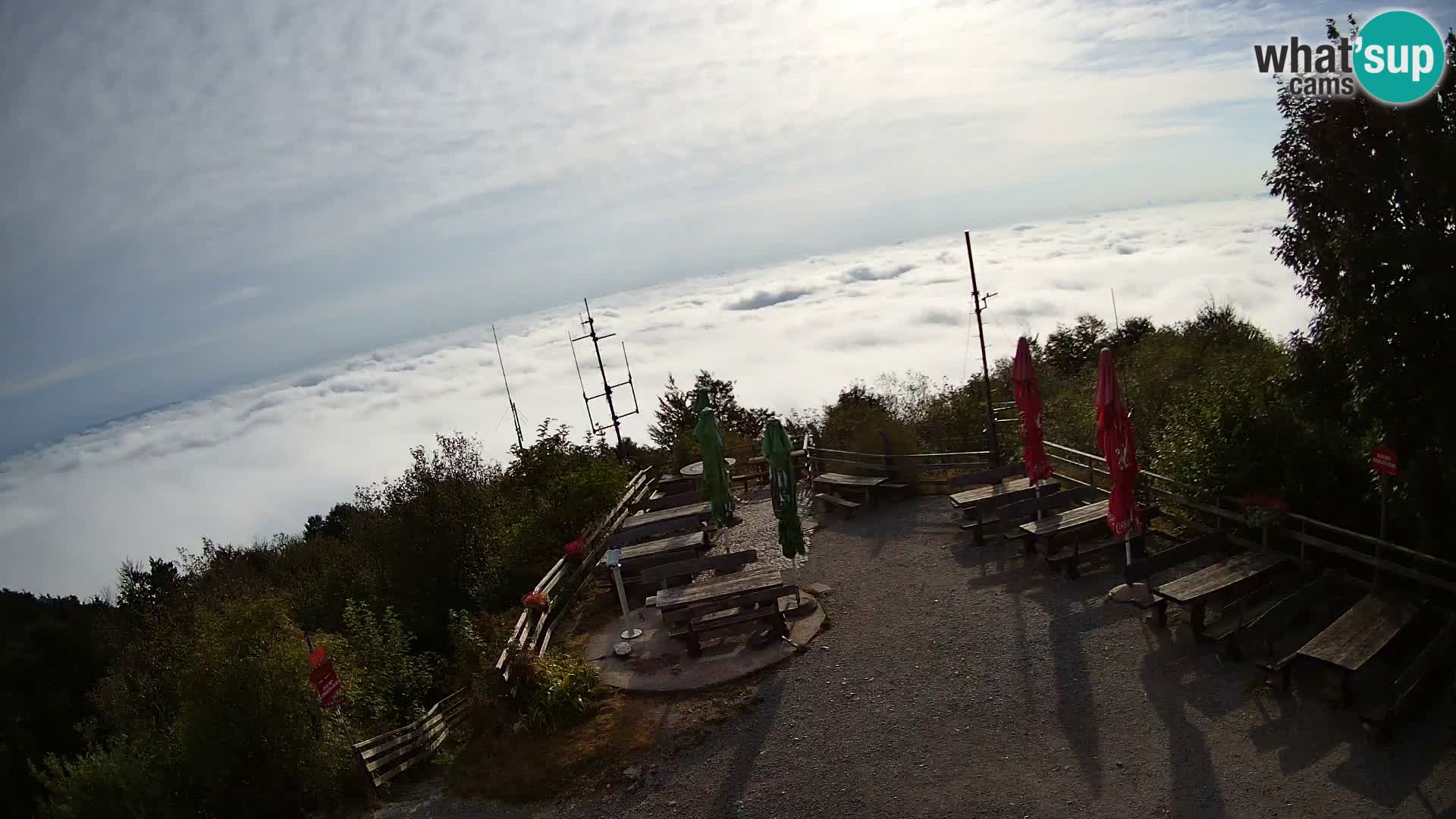 Mount Krim webcam near Ljubljana – Slovenia – view to Grosuplje