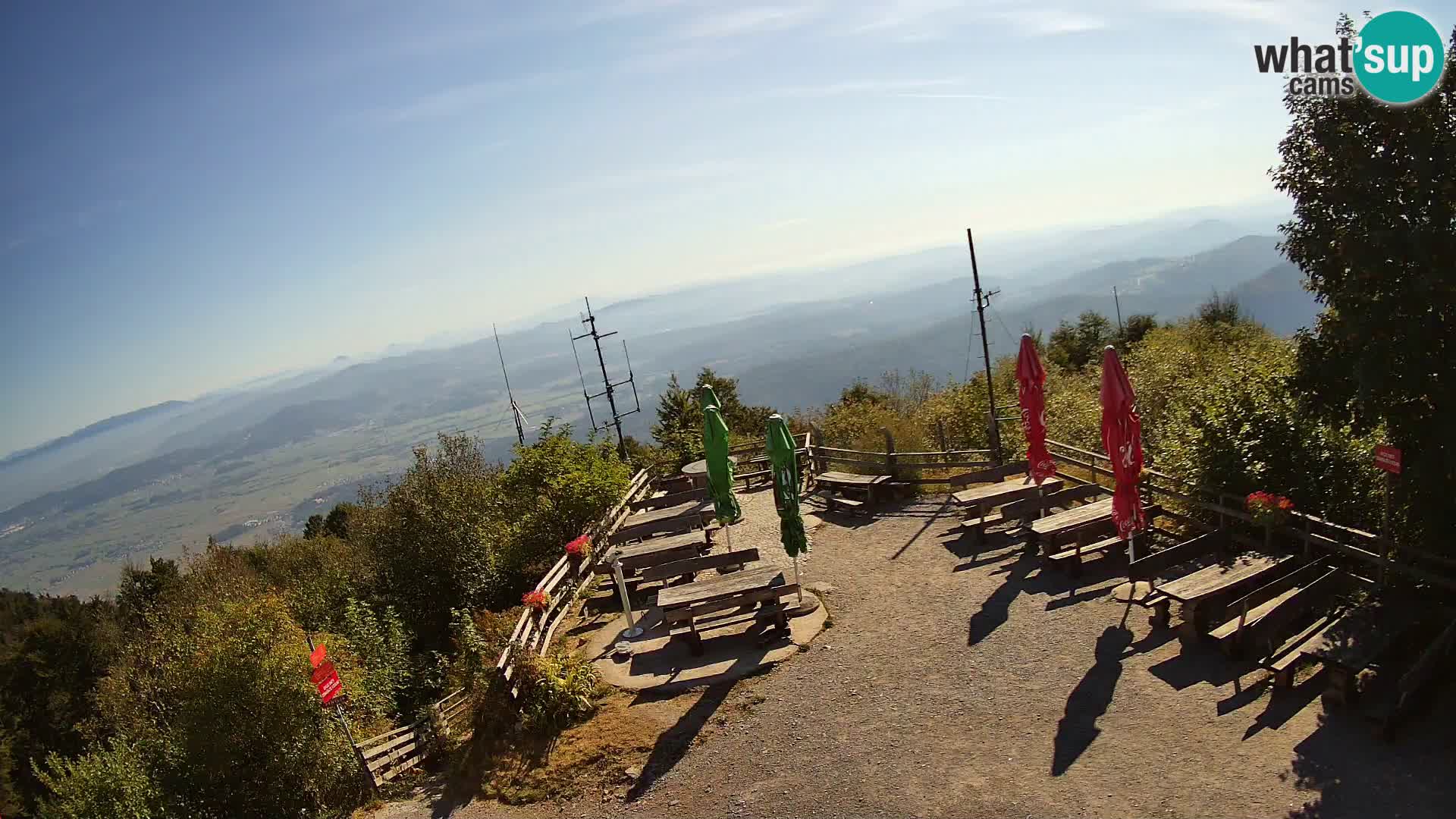 Mount Krim webcam near Ljubljana – Slovenia – view to Grosuplje
