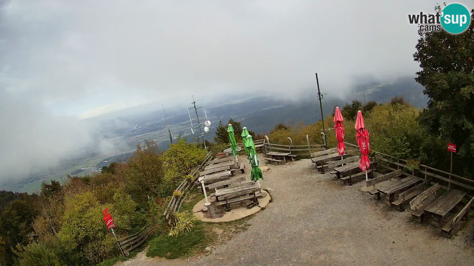 Mount Krim webcam near Ljubljana – Slovenia – view to Grosuplje
