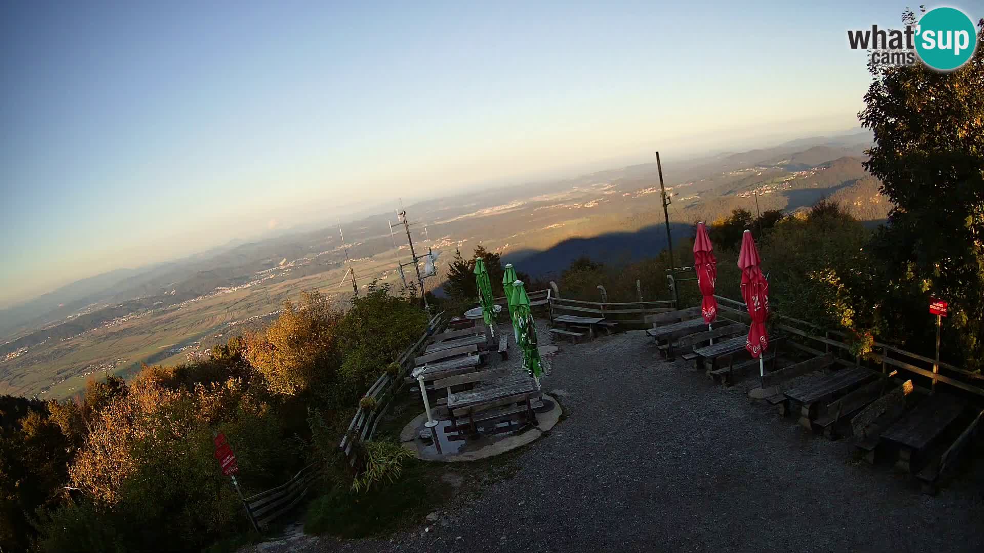 Mount Krim webcam near Ljubljana – Slovenia – view to Grosuplje
