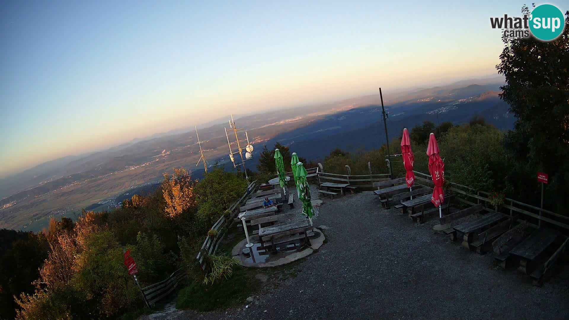 Mount Krim webcam near Ljubljana – Slovenia – view to Grosuplje