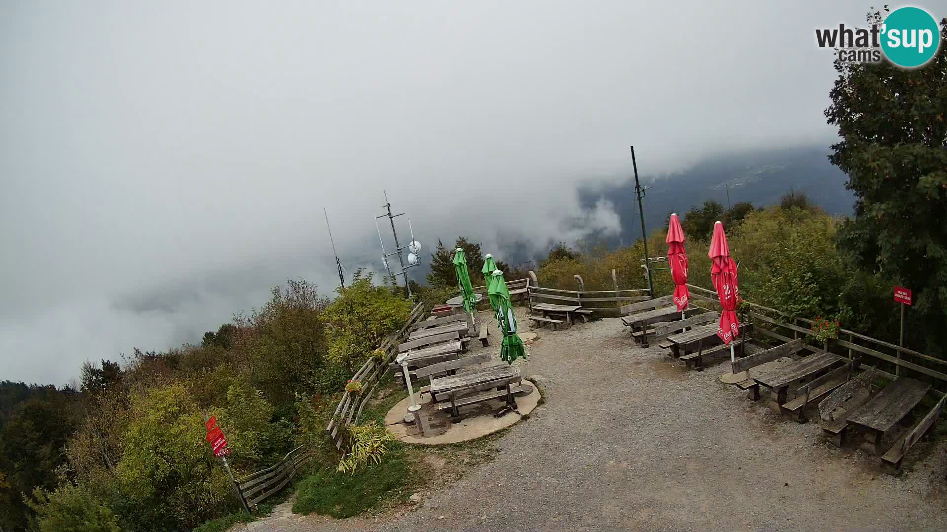 Mount Krim webcam near Ljubljana – Slovenia – view to Grosuplje