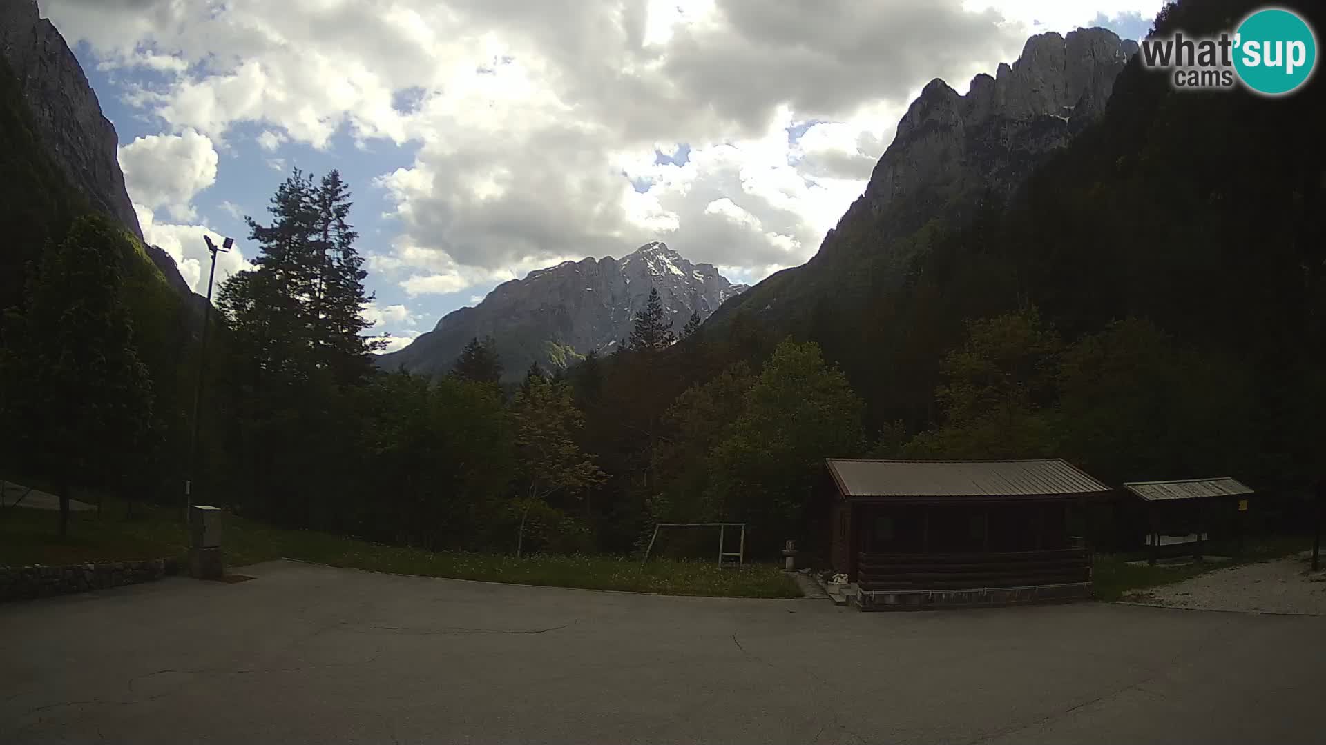 Log pod Mangartom webcam – View to Jerebica and Rombon – Bovec – Slovenia