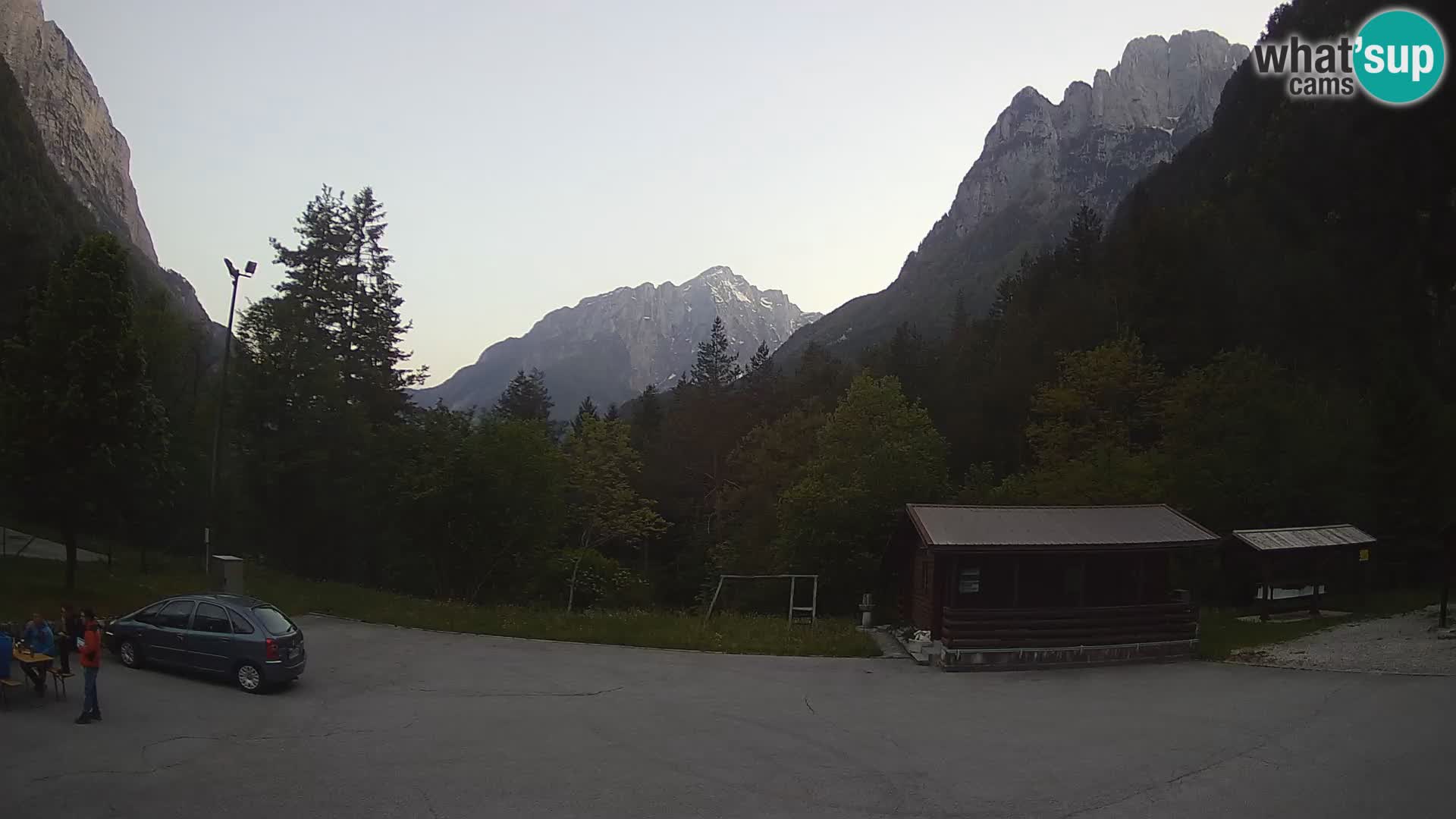 Log pod Mangartom Webcam – Blick auf Jerebica und Rombon – Bovec – Slowenien