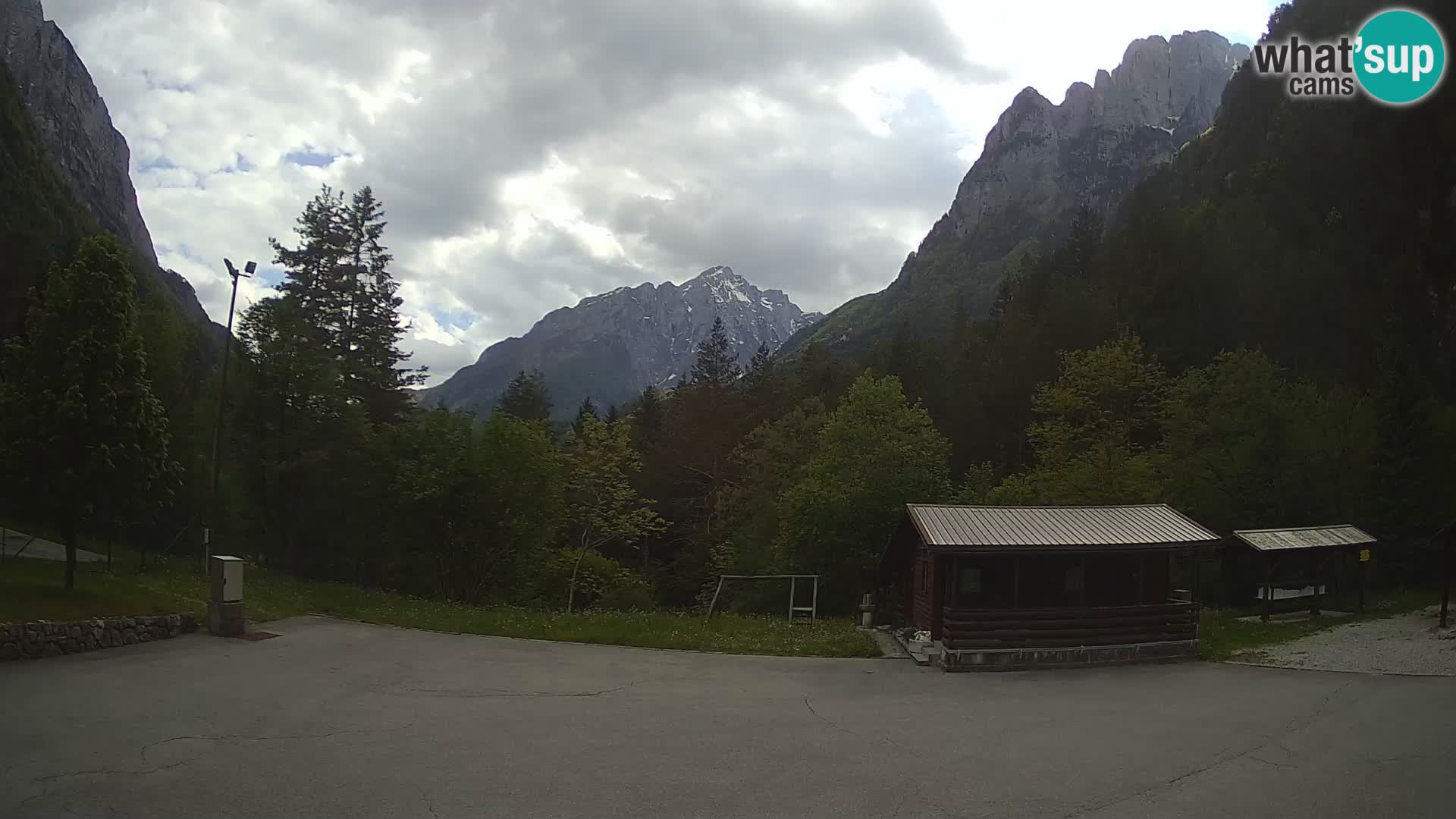 Log pod Mangartom webcam – View to Jerebica and Rombon – Bovec – Slovenia