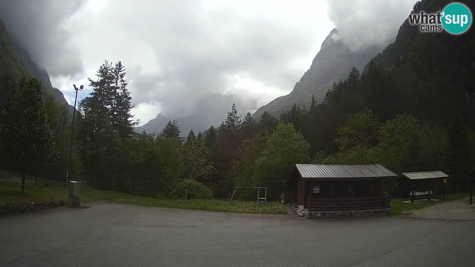 Web kamera Log pod Mangartom – Pogled na Jerebicu i Rombon – Bovec – Slovenija