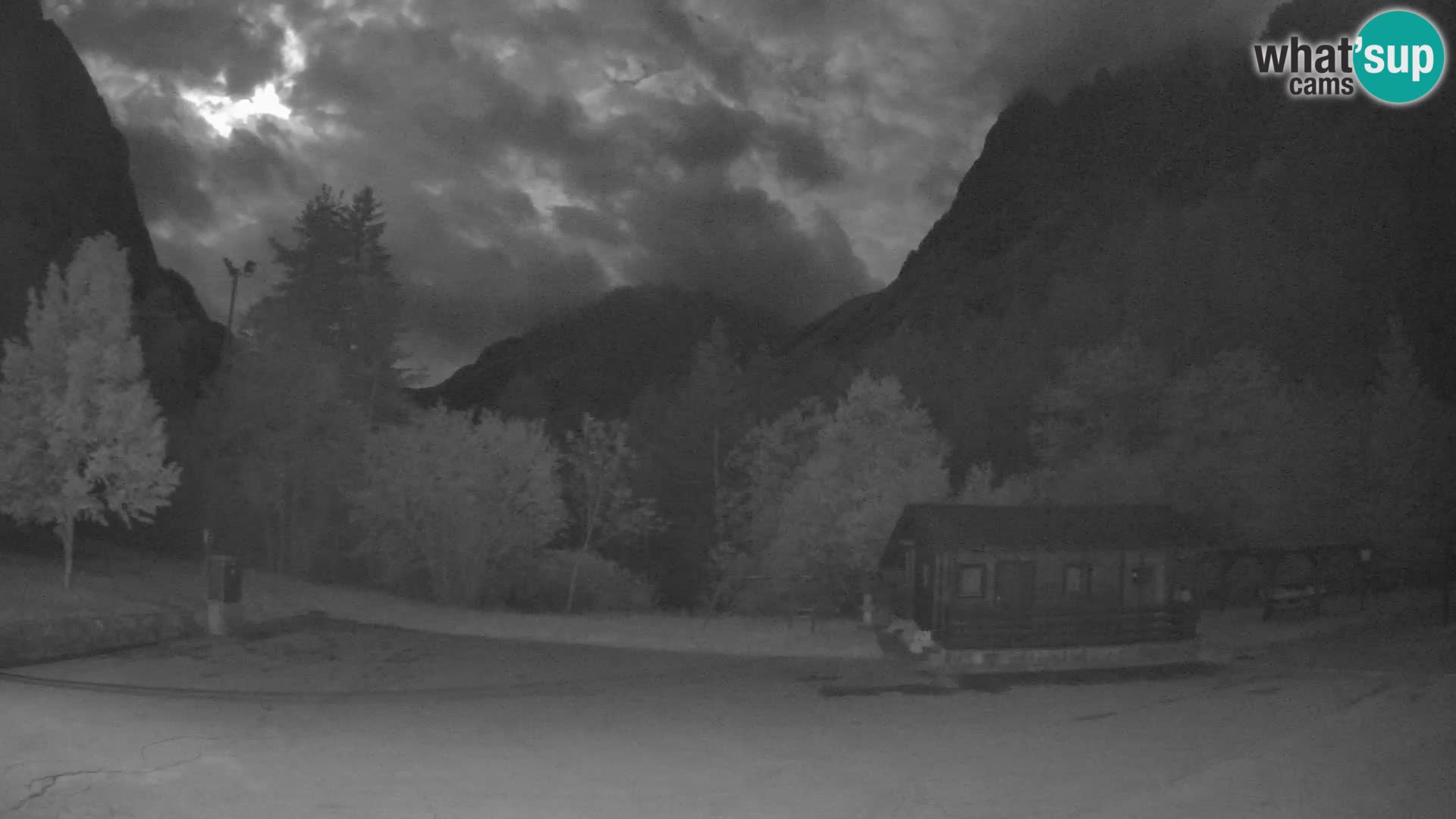 Log pod Mangartom webcam – View to Jerebica and Rombon – Bovec – Slovenia