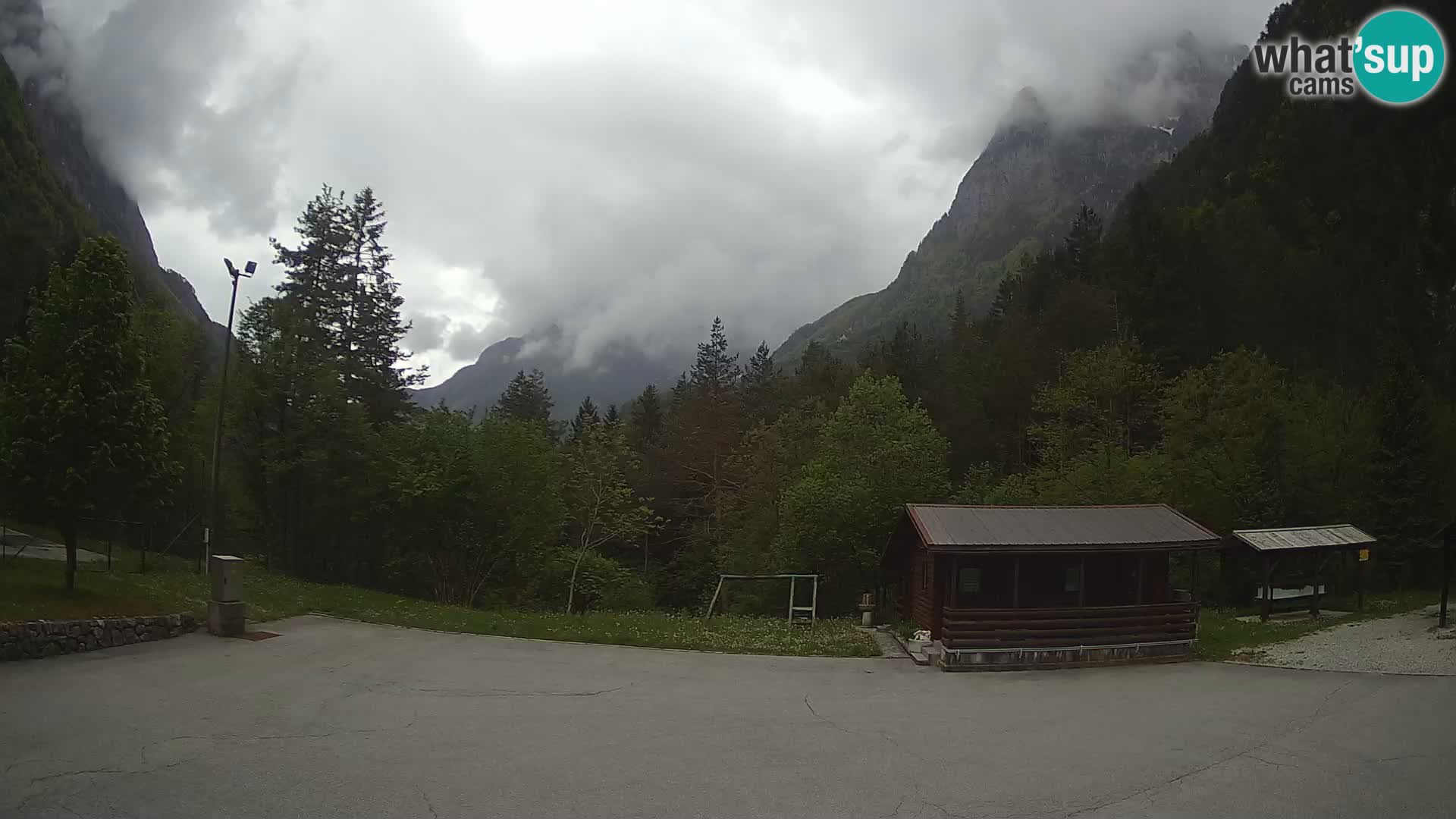 Log pod Mangartom webcam – View to Jerebica and Rombon – Bovec – Slovenia