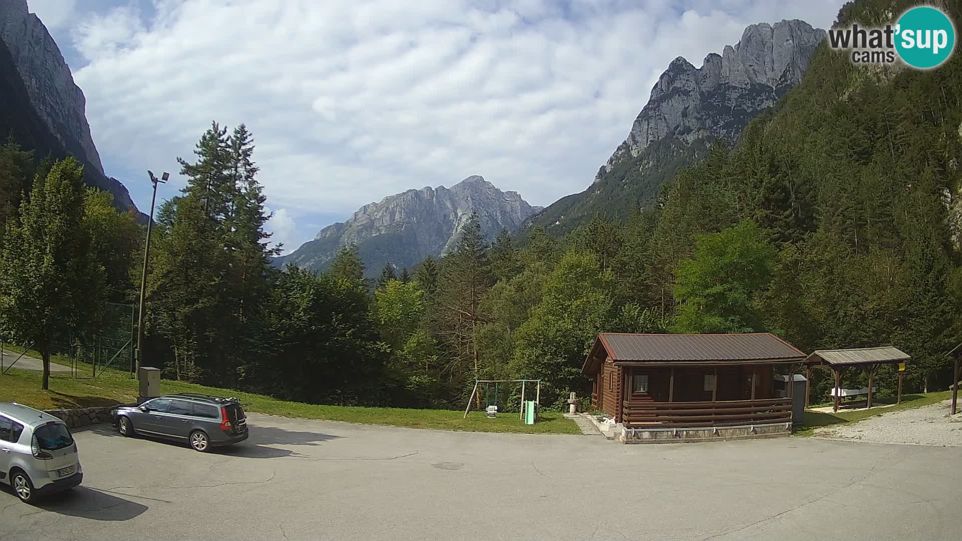 Web kamera Log pod Mangartom – Pogled na Jerebicu i Rombon – Bovec – Slovenija