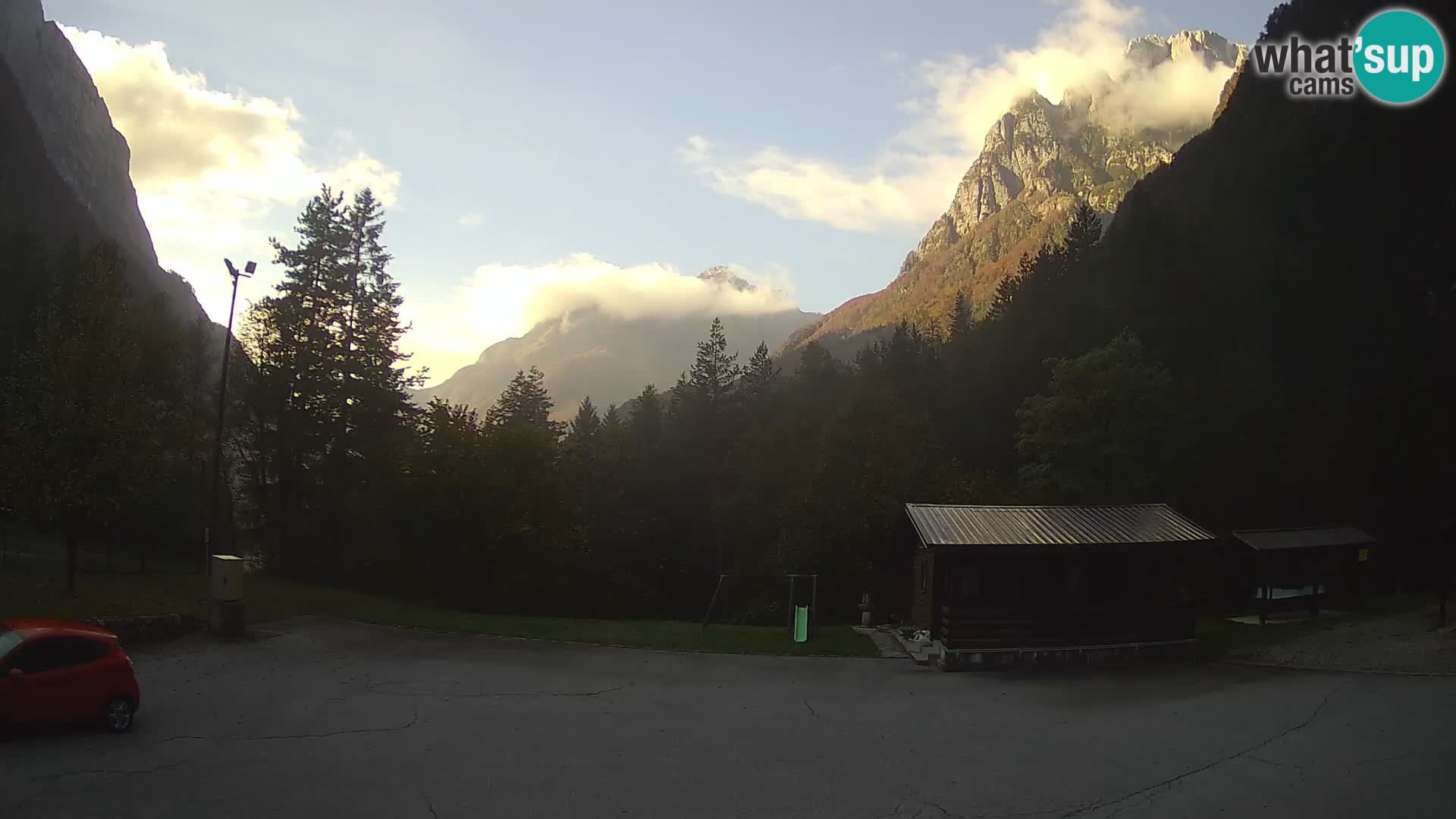 Log pod Mangartom webcam – View to Jerebica and Rombon – Bovec – Slovenia