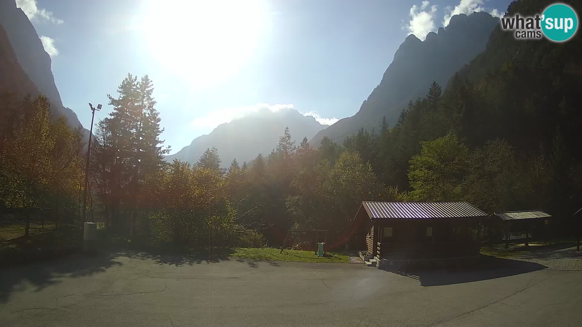 Log pod Mangartom webcam – View to Jerebica and Rombon – Bovec – Slovenia