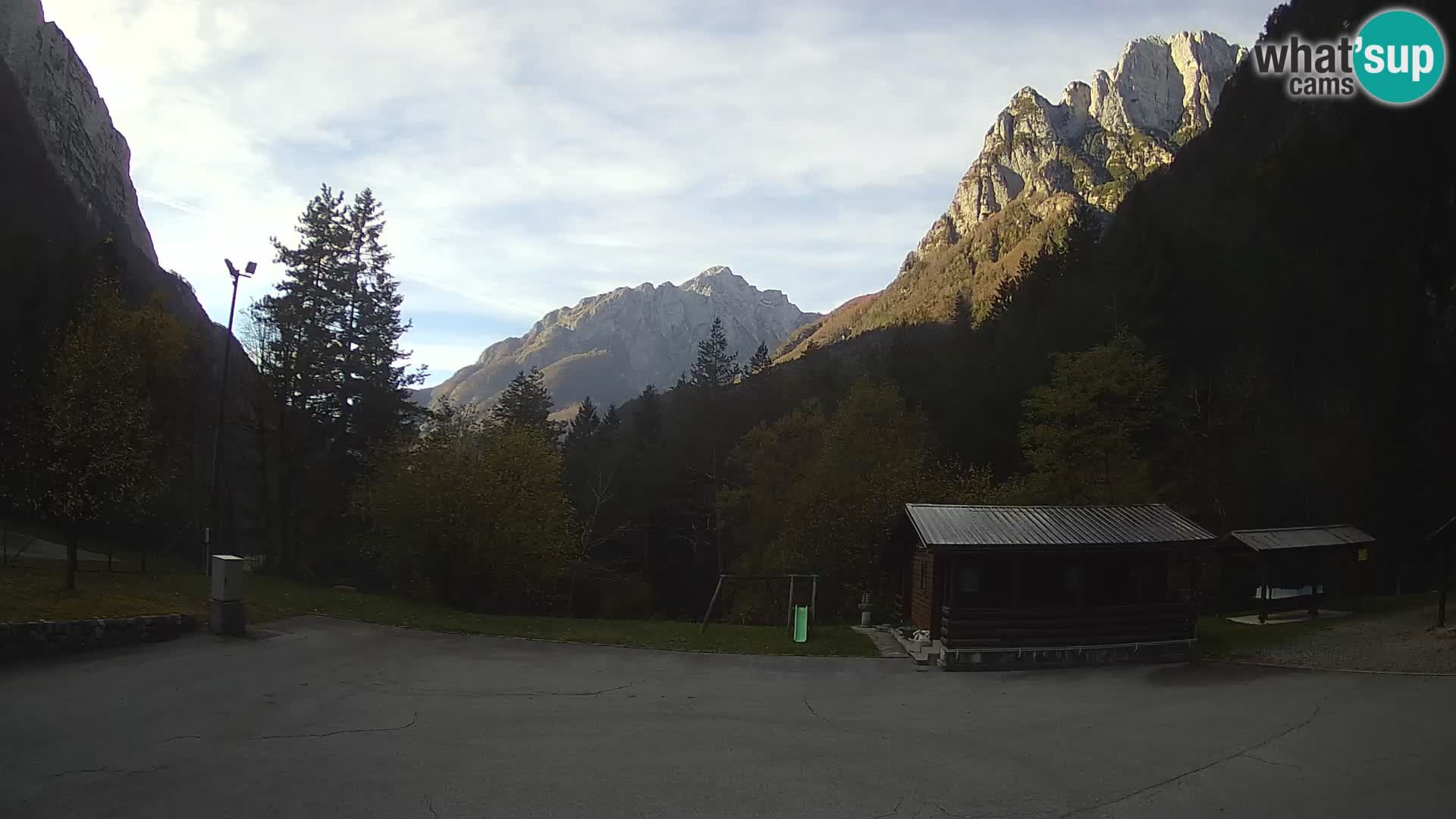 Log pod Mangartom Webcam – Blick auf Jerebica und Rombon – Bovec – Slowenien