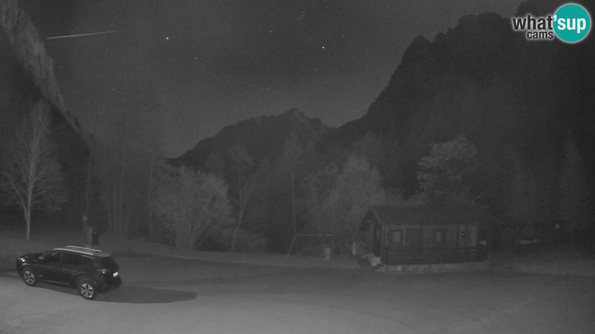 Log pod Mangartom webcam – Vista su Jerebica e Rombon – Bovec – Slovenia