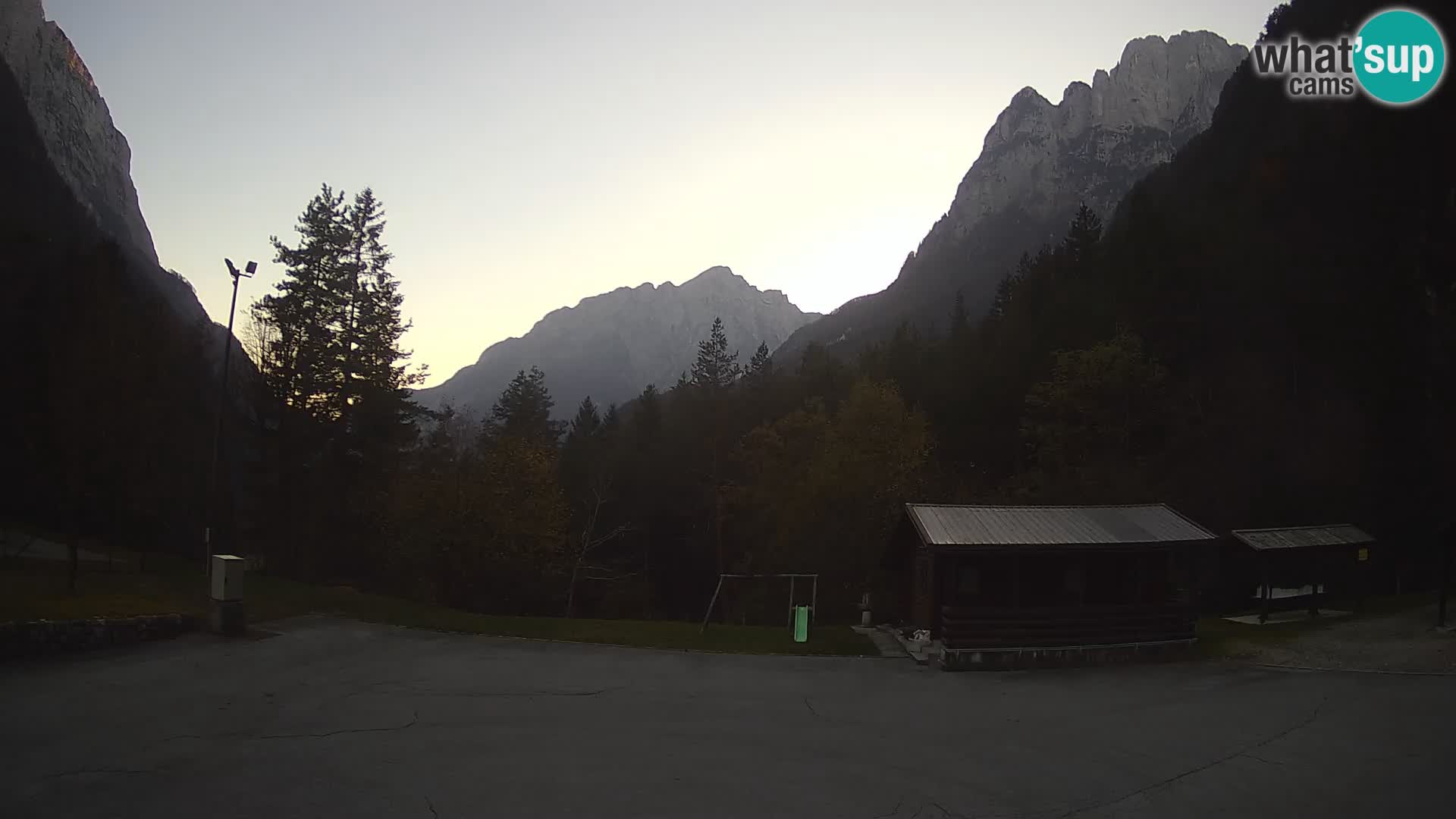 Log pod Mangartom webcam – View to Jerebica and Rombon – Bovec – Slovenia