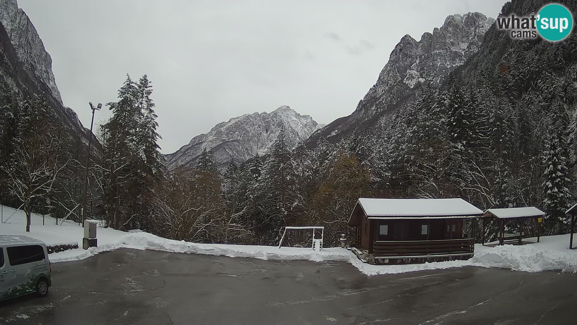 Web kamera Log pod Mangartom – Pogled na Jerebicu i Rombon – Bovec – Slovenija