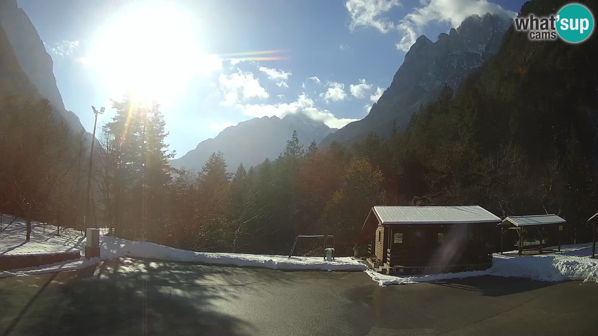 Log pod Mangartom Webcam – Blick auf Jerebica und Rombon – Bovec – Slowenien