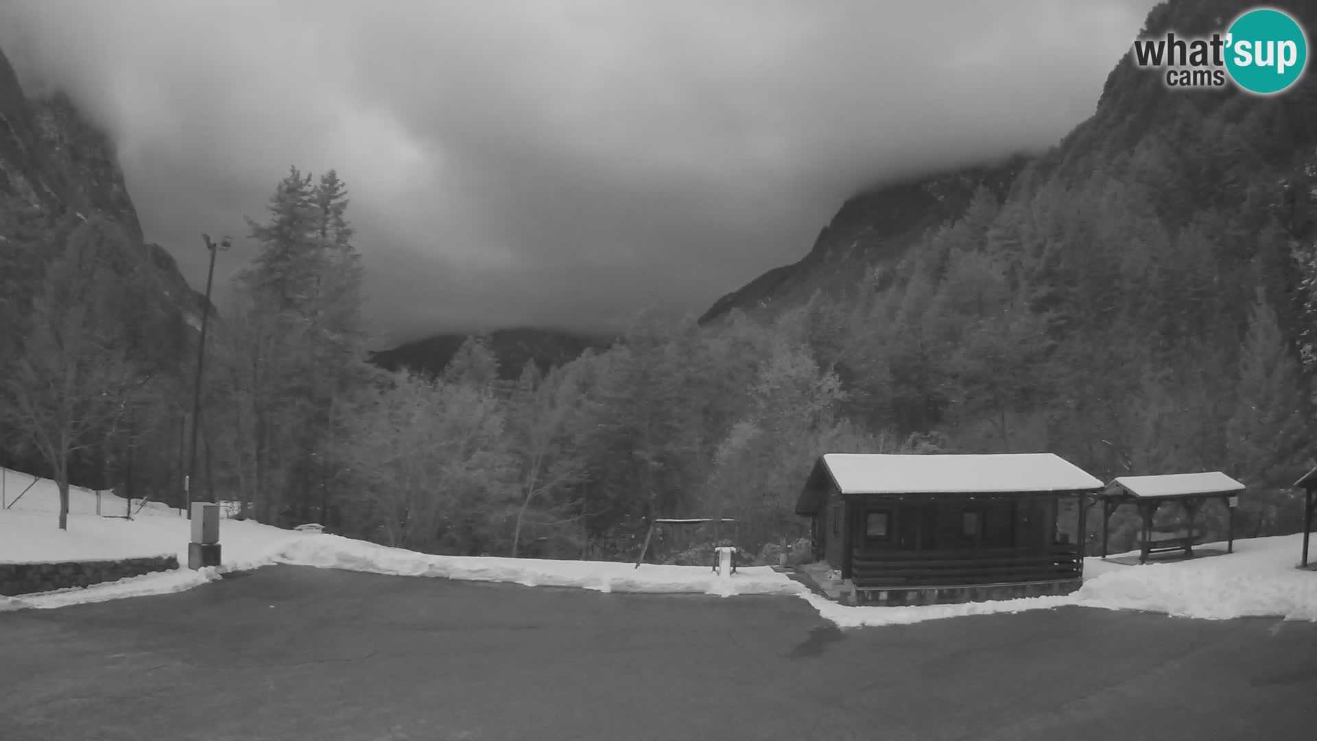 Log pod Mangartom Webcam – Blick auf Jerebica und Rombon – Bovec – Slowenien