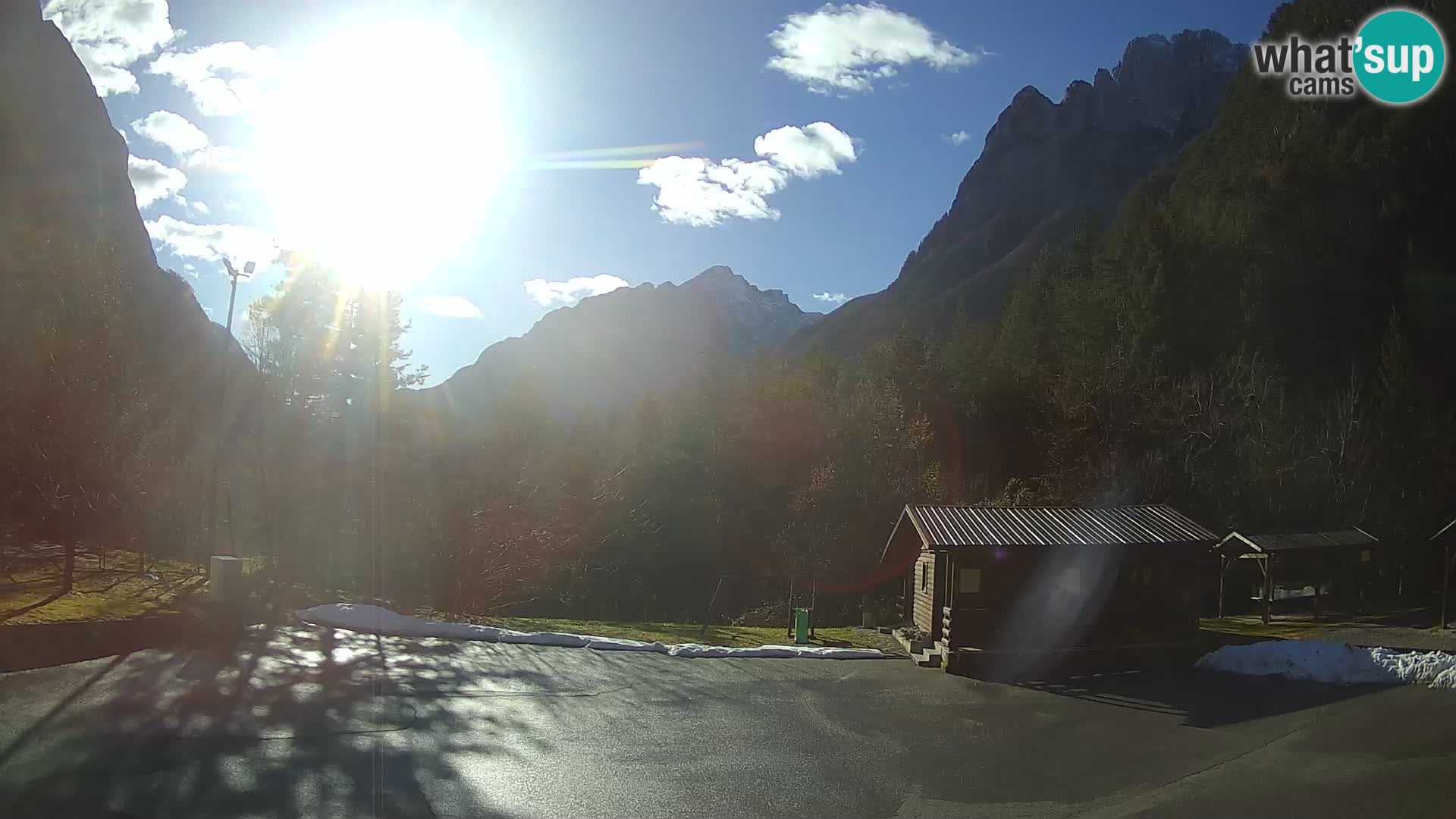 Log pod Mangartom Webcam – Blick auf Jerebica und Rombon – Bovec – Slowenien