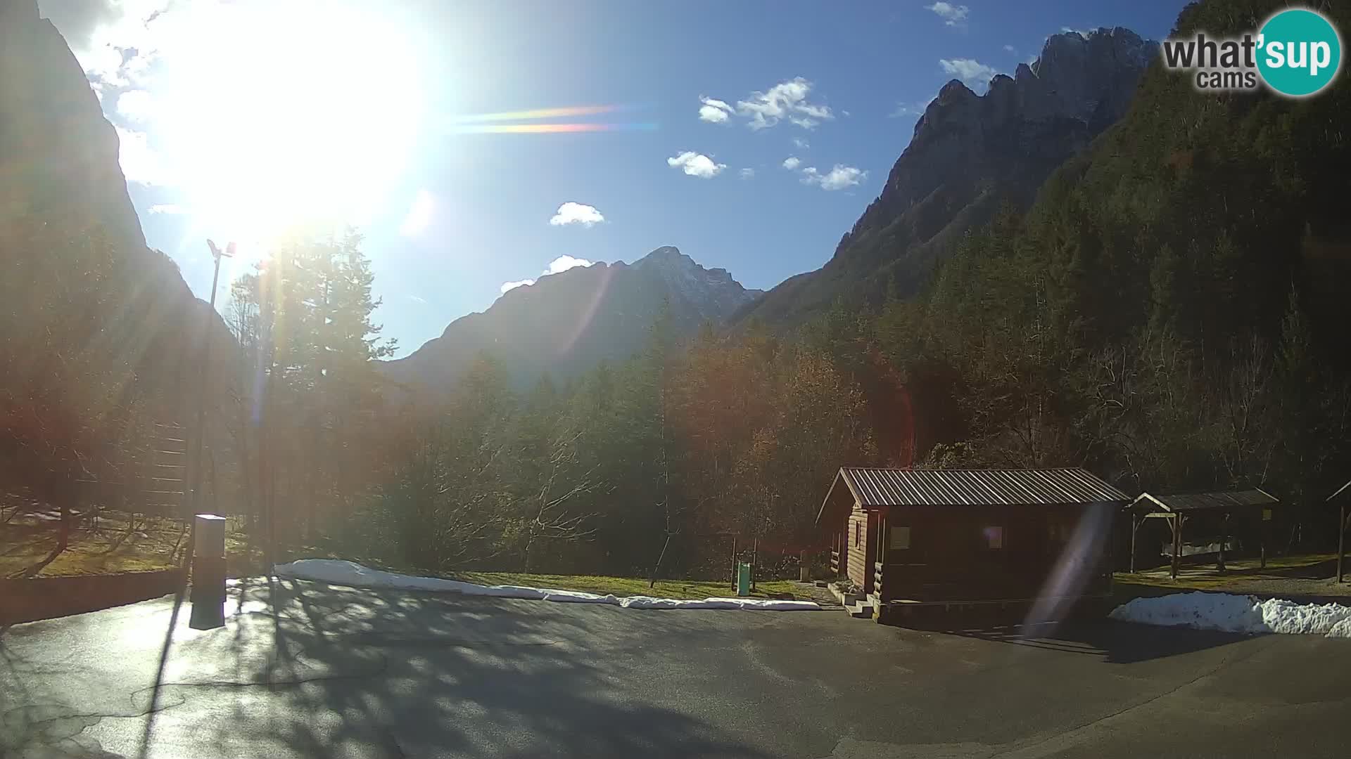 Log pod Mangartom Webcam – Blick auf Jerebica und Rombon – Bovec – Slowenien