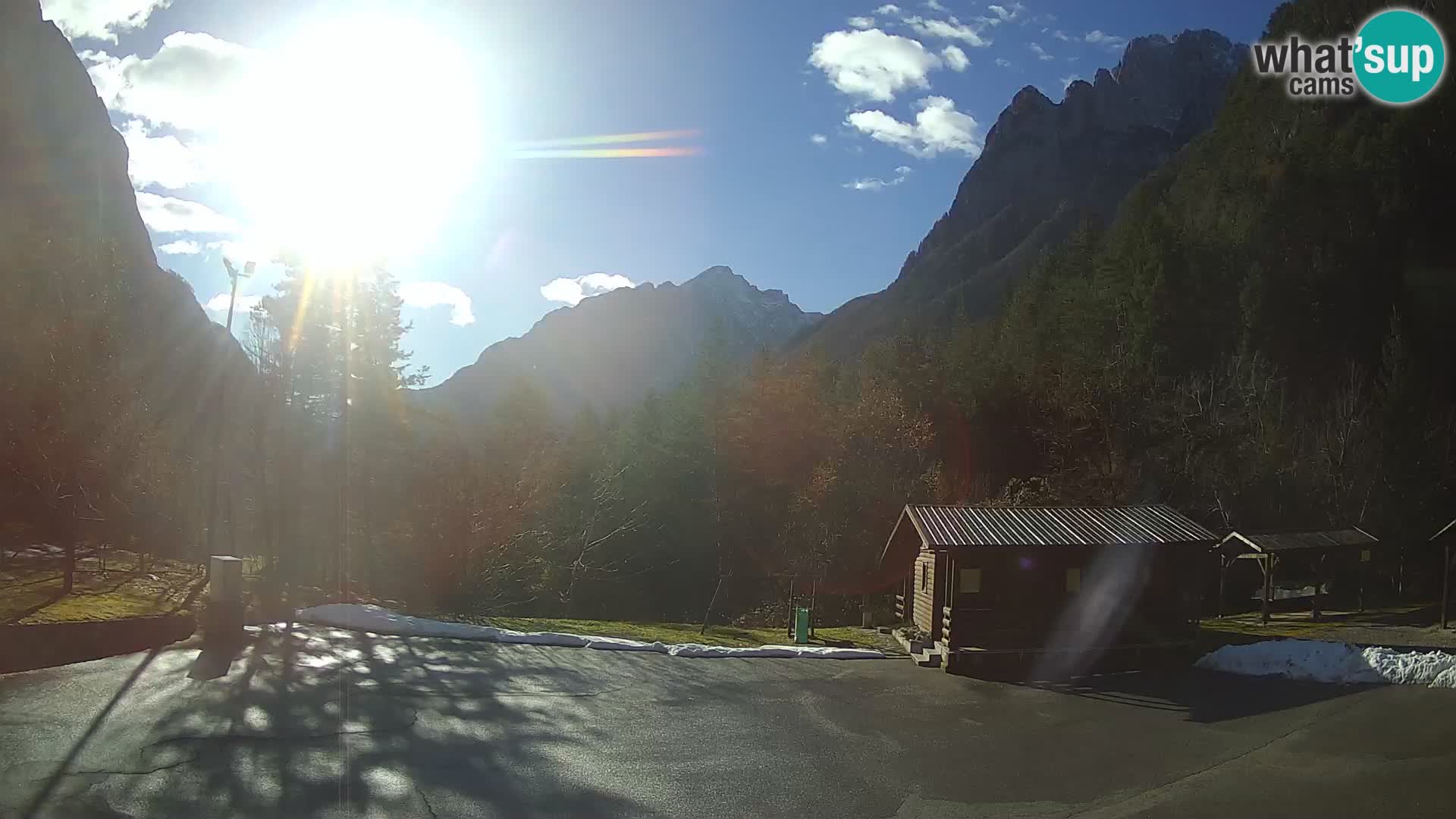 Log pod Mangartom Webcam – Blick auf Jerebica und Rombon – Bovec – Slowenien