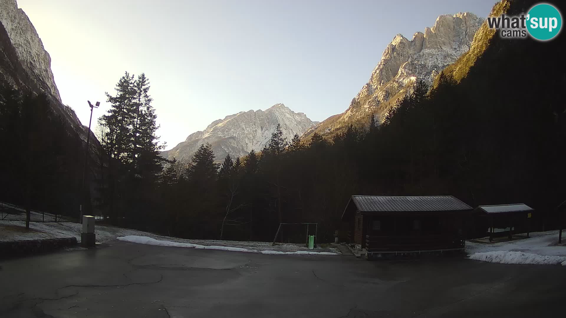 Log pod Mangartom webcam – View to Jerebica and Rombon – Bovec – Slovenia