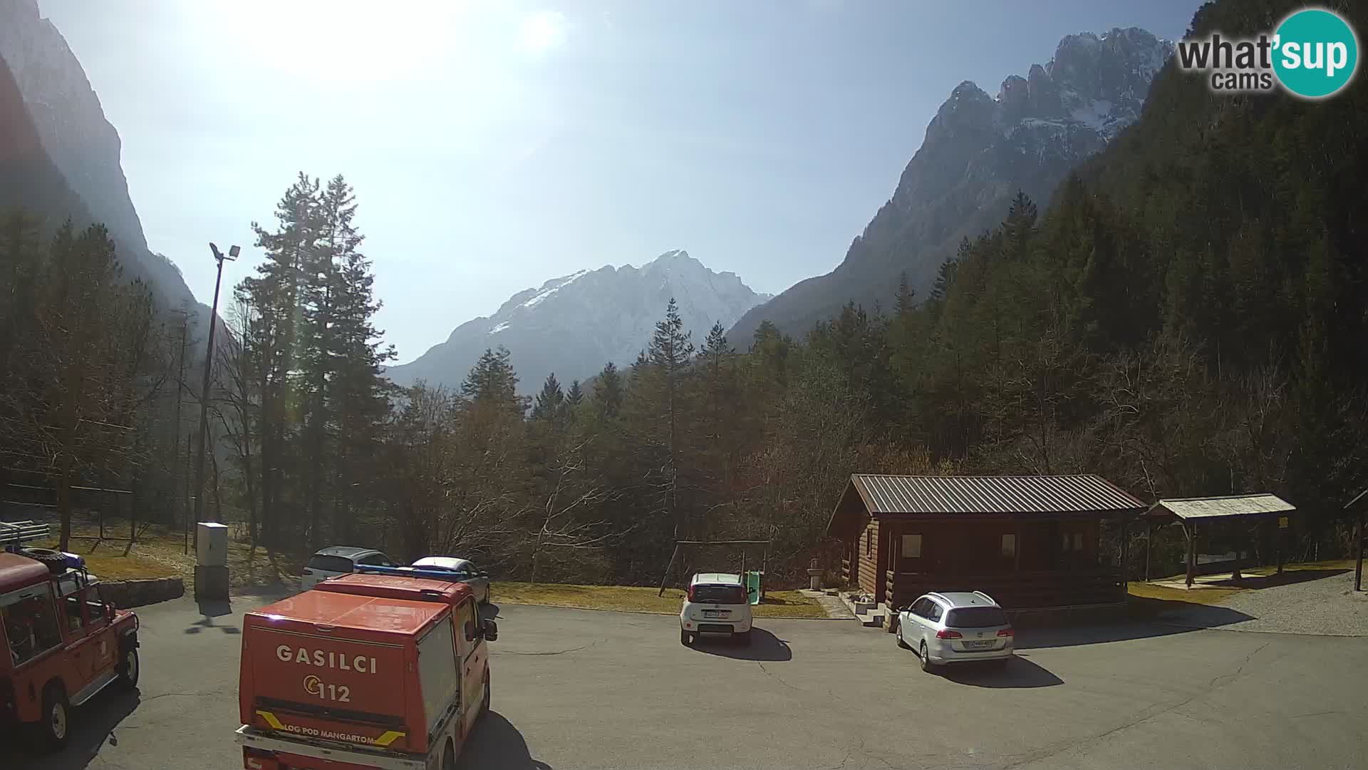 Log pod Mangartom webcam – Vue sur Jerebica et Rombon – Bovec – Slovénie