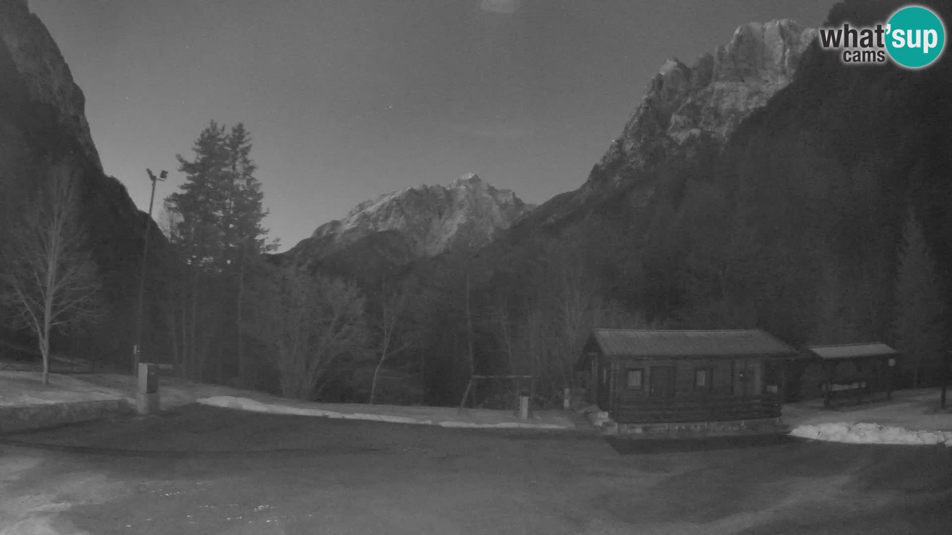 Log pod Mangartom webcam – View to Jerebica and Rombon – Bovec – Slovenia