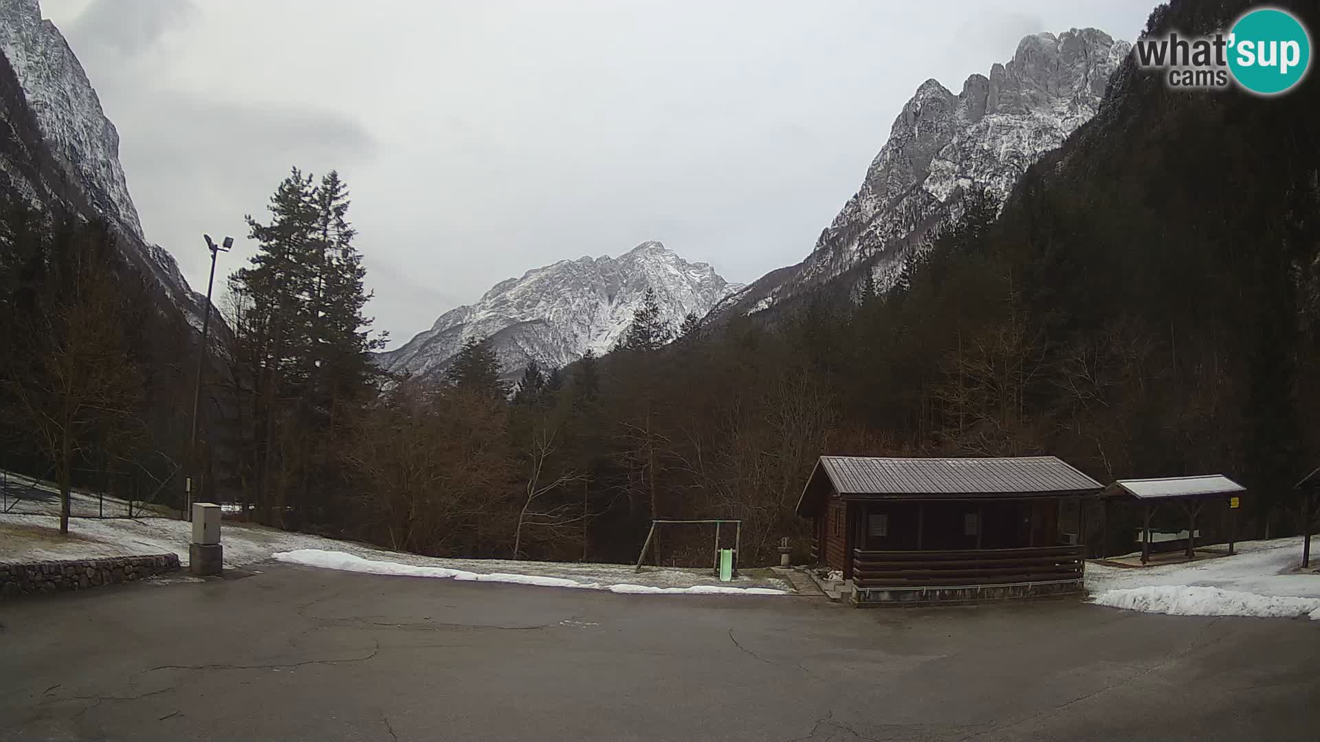 Log pod Mangartom webcam – View to Jerebica and Rombon – Bovec – Slovenia