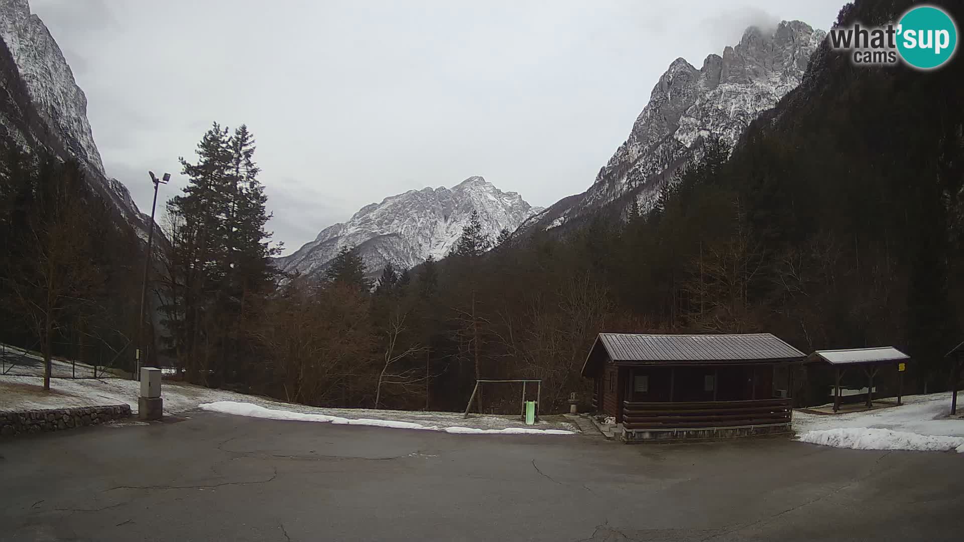 Log pod Mangartom Webcam – Blick auf Jerebica und Rombon – Bovec – Slowenien