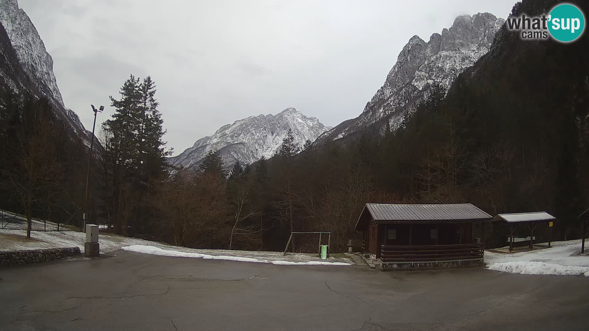 Log pod Mangartom webcam – View to Jerebica and Rombon – Bovec – Slovenia