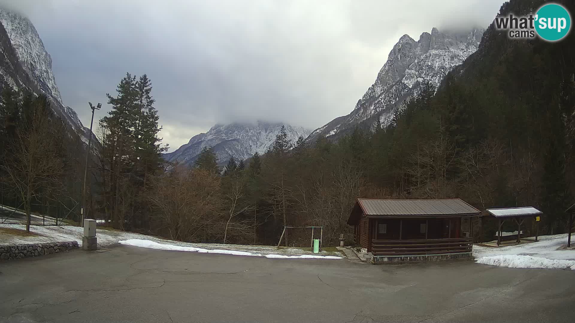 Log pod Mangartom webcam – View to Jerebica and Rombon – Bovec – Slovenia