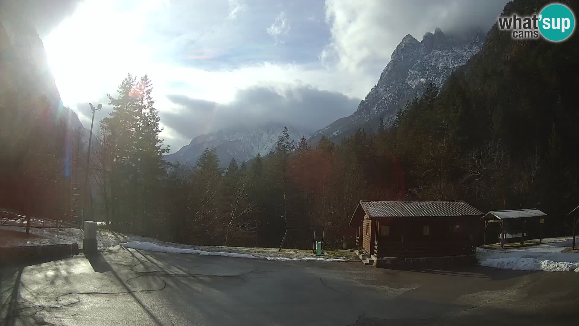 Log pod Mangartom webcam – View to Jerebica and Rombon – Bovec – Slovenia