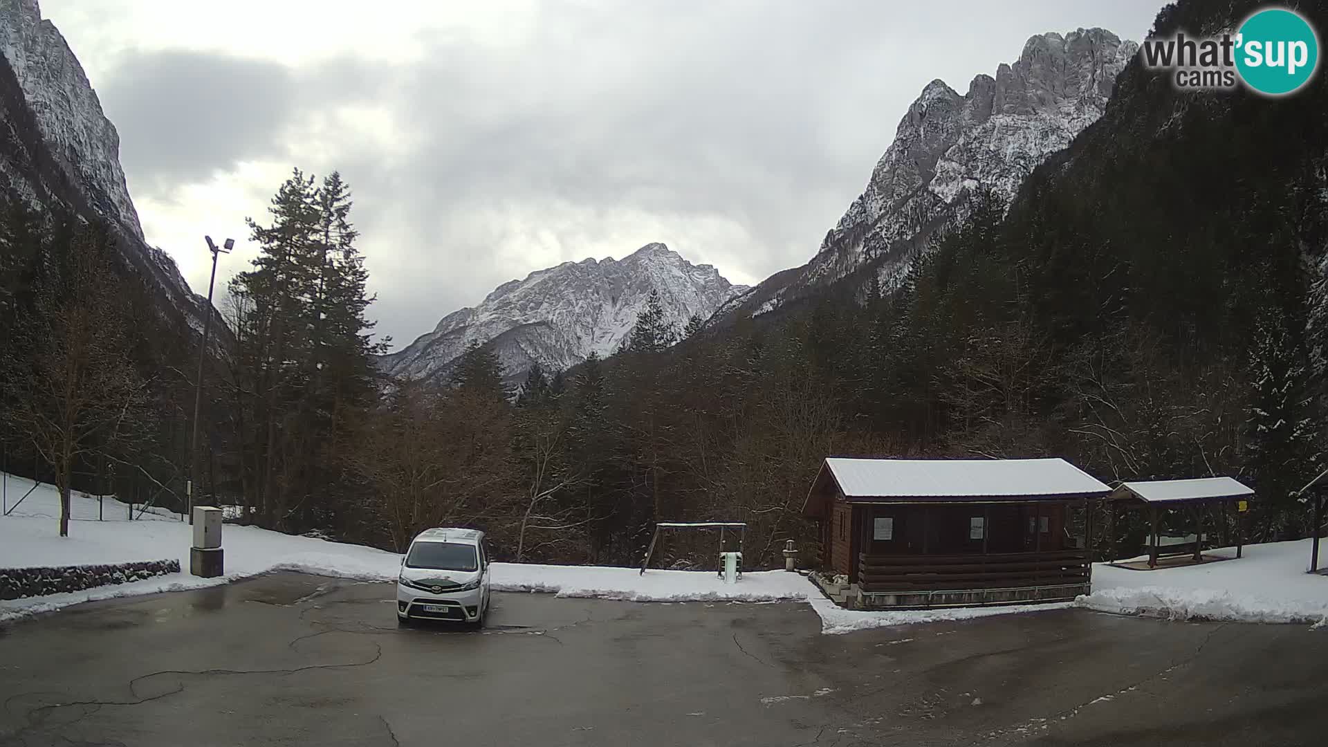 Log pod Mangartom webcam – Vue sur Jerebica et Rombon – Bovec – Slovénie