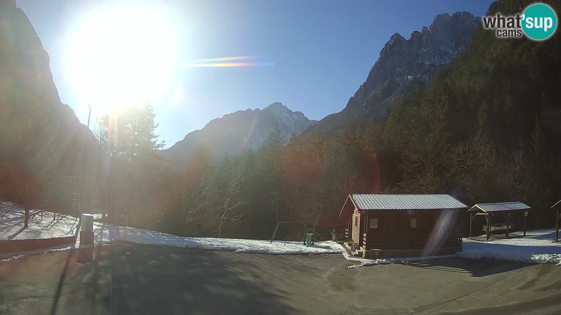 Log pod Mangartom Webcam – Blick auf Jerebica und Rombon – Bovec – Slowenien