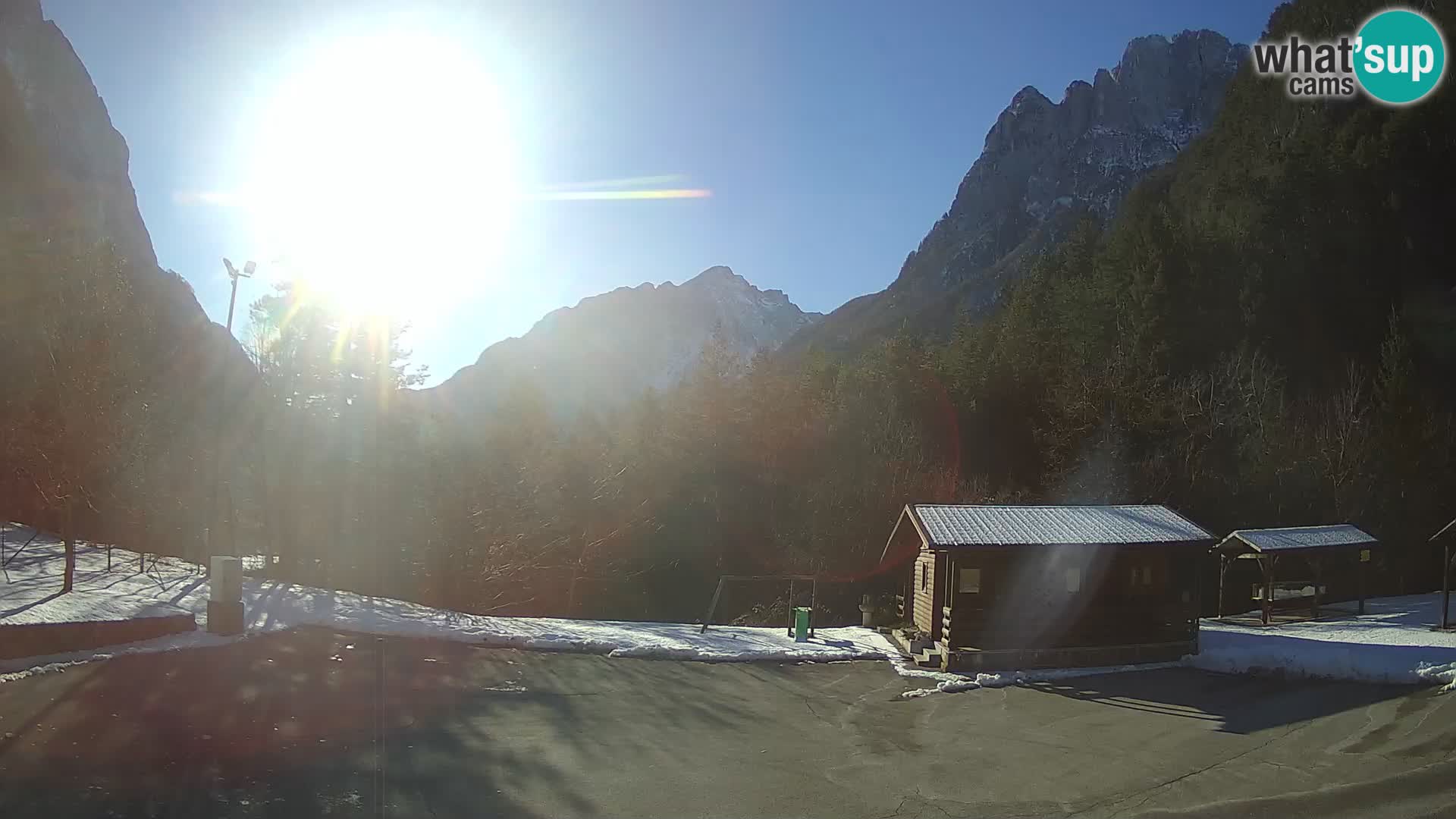 Log pod Mangartom webcam – View to Jerebica and Rombon – Bovec – Slovenia