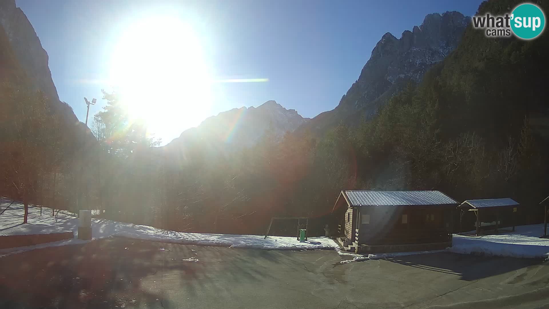 Log pod Mangartom webcam – View to Jerebica and Rombon – Bovec – Slovenia