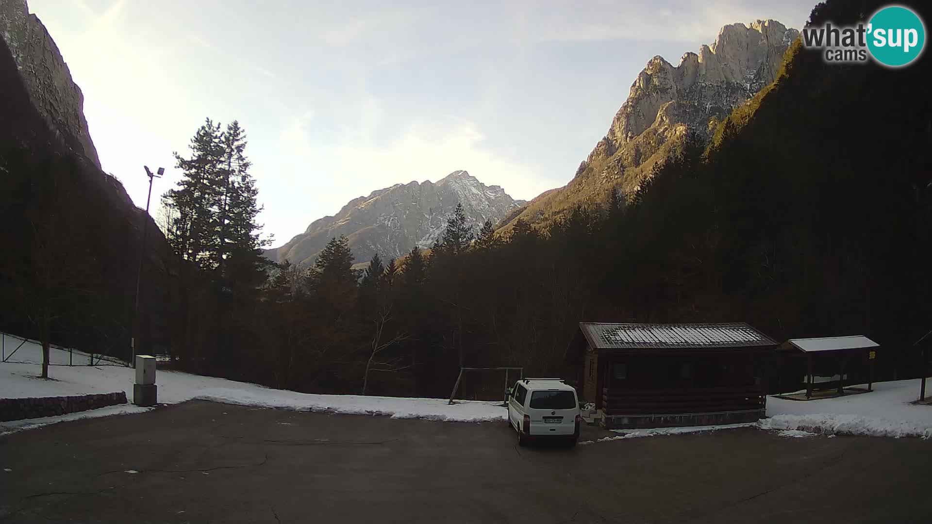 Log pod Mangartom webcam – View to Jerebica and Rombon – Bovec – Slovenia