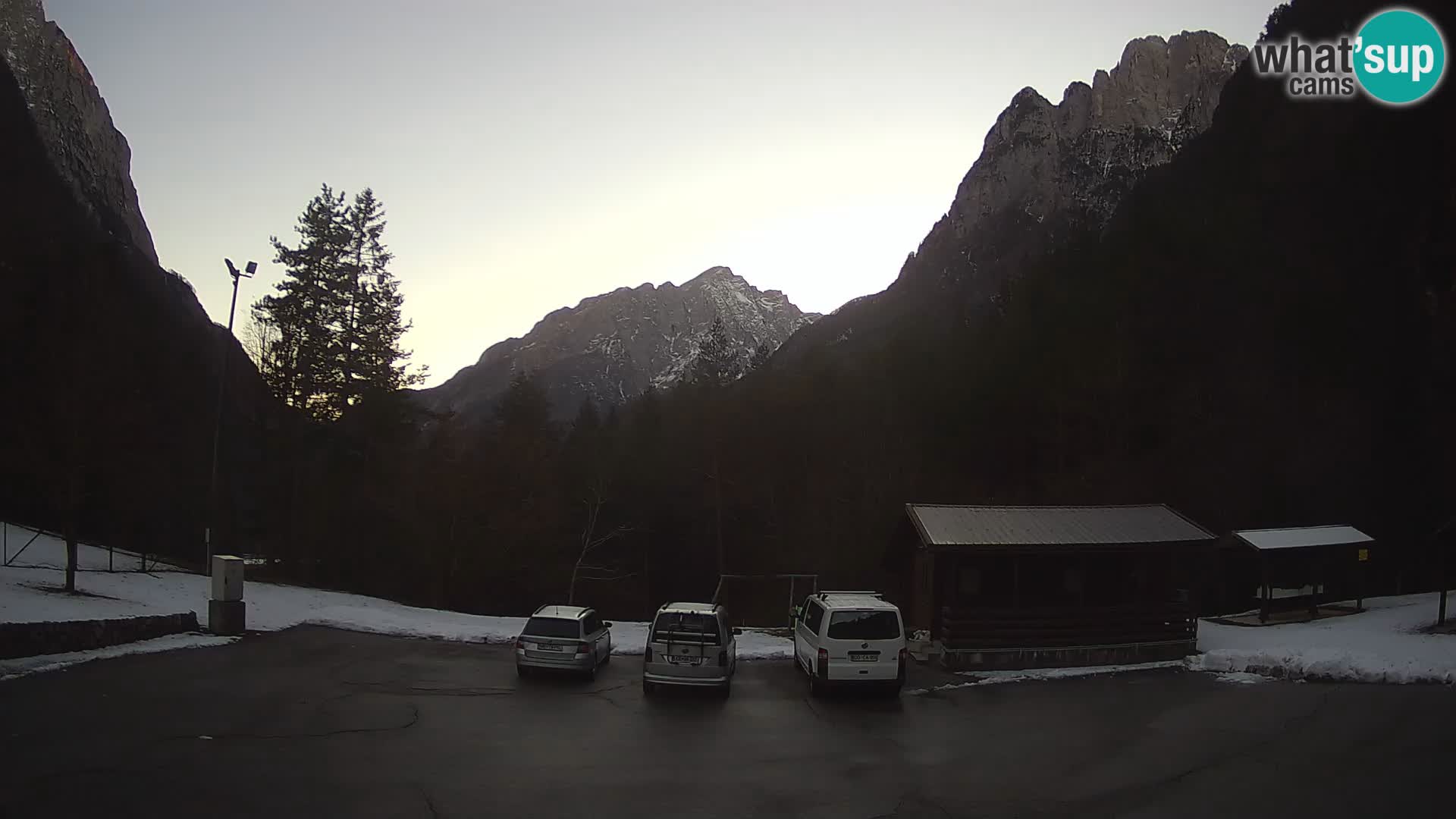 Log pod Mangartom webcam – View to Jerebica and Rombon – Bovec – Slovenia