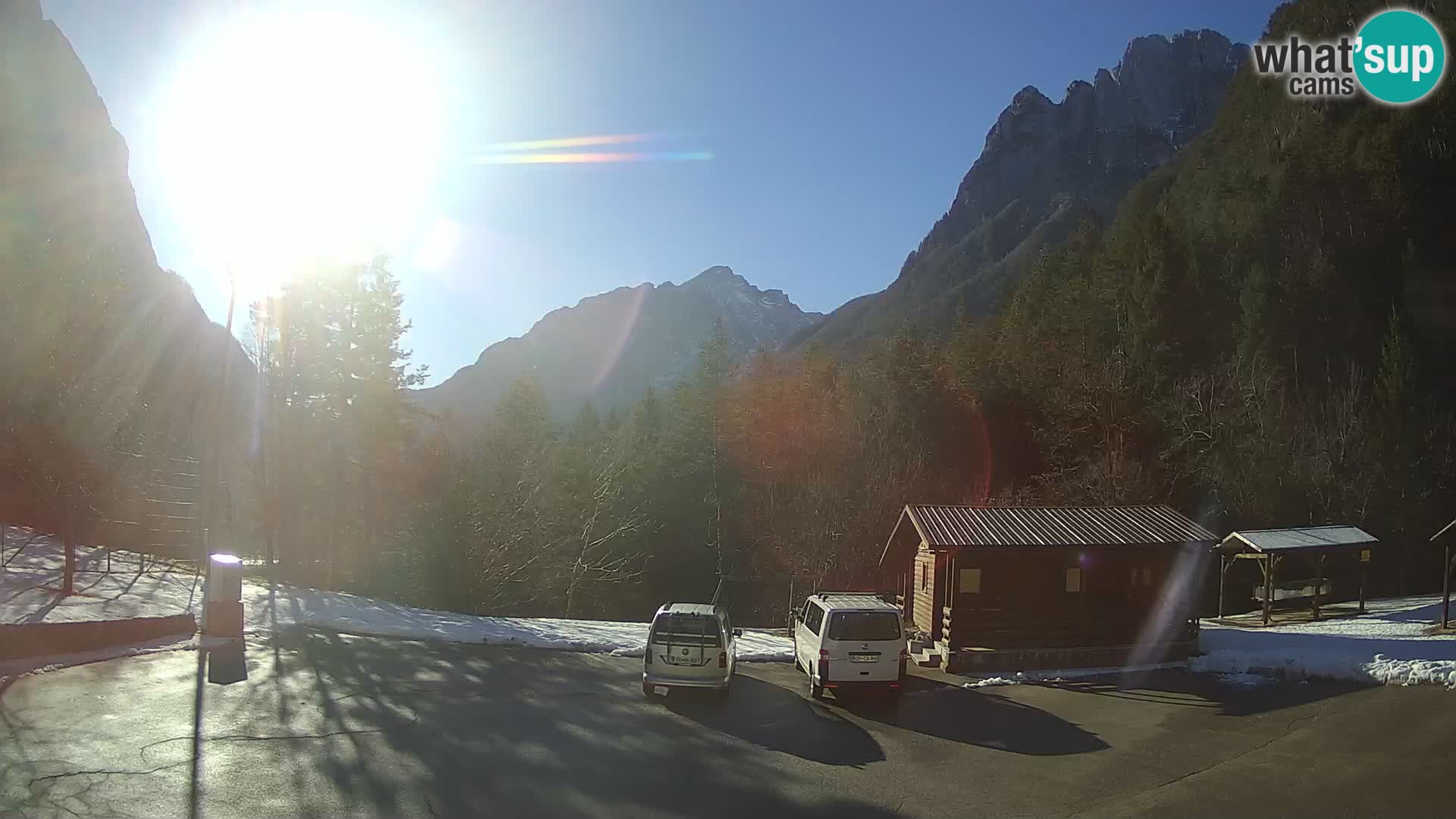 Log pod Mangartom webcam – Vue sur Jerebica et Rombon – Bovec – Slovénie