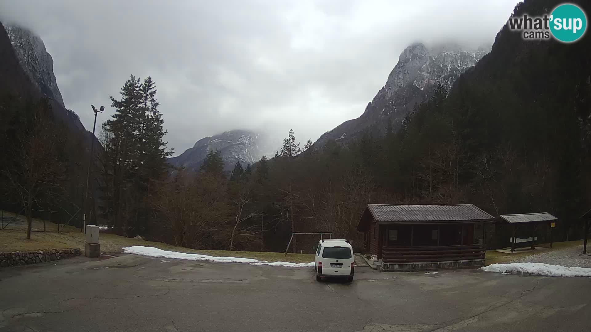 Log pod Mangartom Webcam – Blick auf Jerebica und Rombon – Bovec – Slowenien