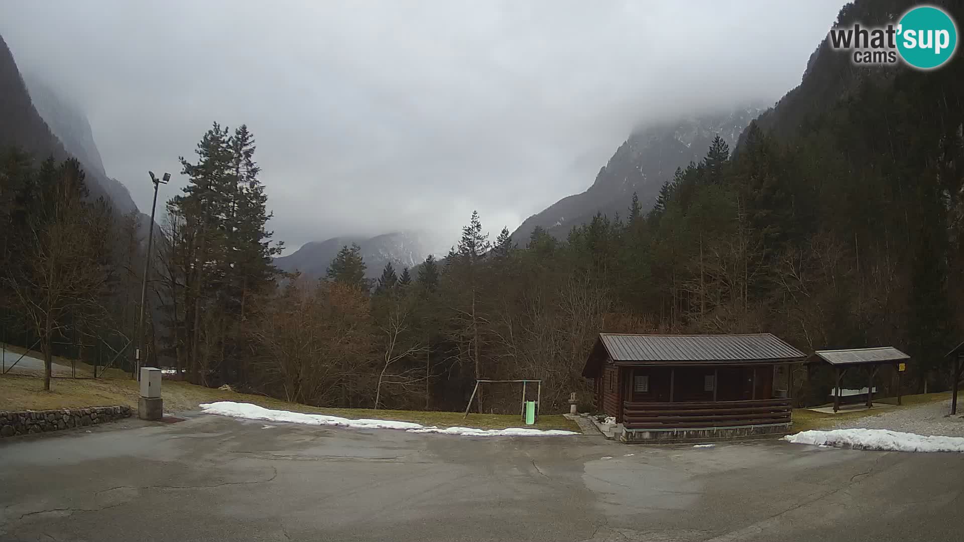 Log pod Mangartom Webcam – Blick auf Jerebica und Rombon – Bovec – Slowenien