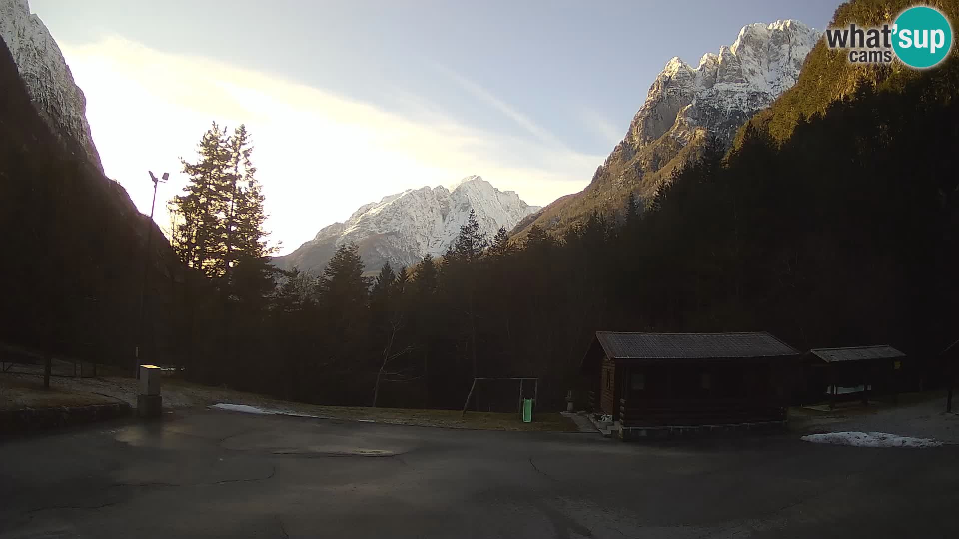 Log pod Mangartom webcam – View to Jerebica and Rombon – Bovec – Slovenia