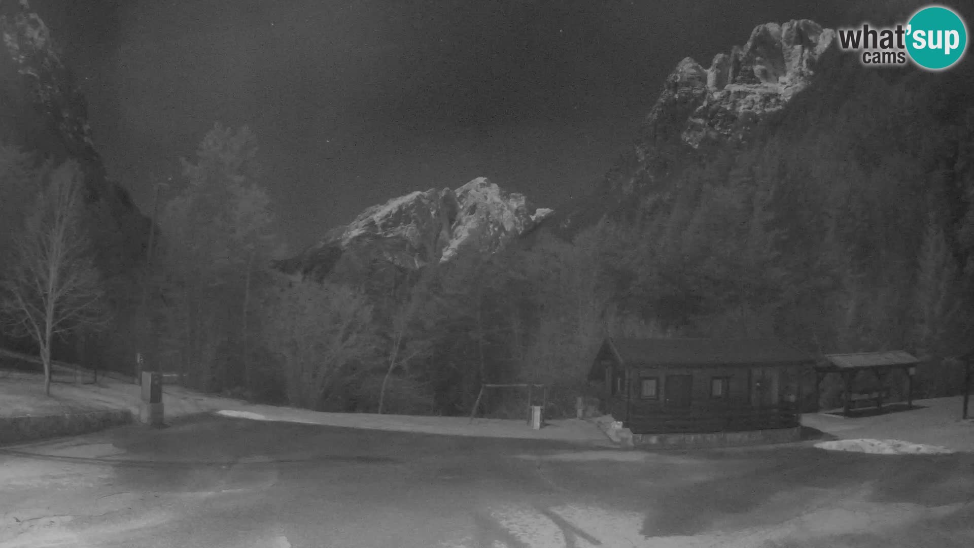 Log pod Mangartom webcam – View to Jerebica and Rombon – Bovec – Slovenia