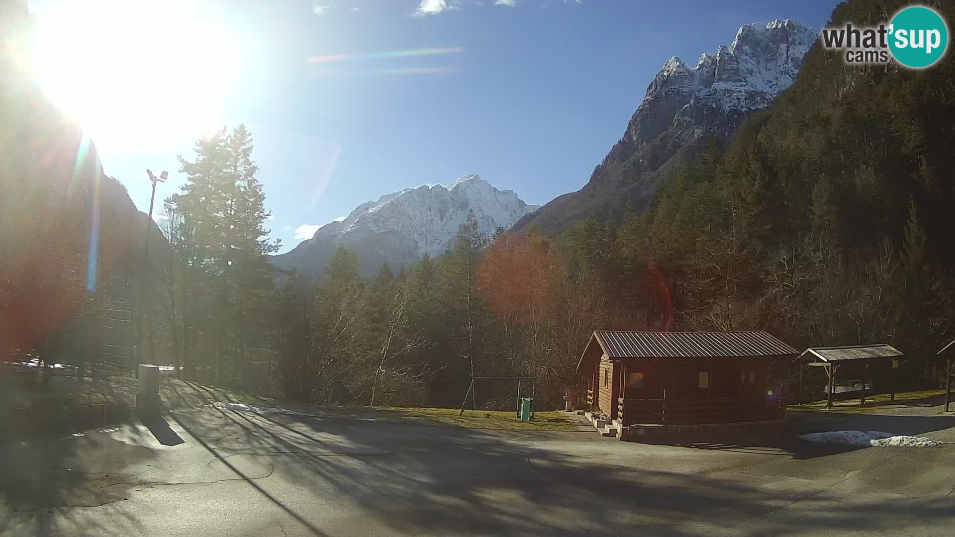 Log pod Mangartom webcam – View to Jerebica and Rombon – Bovec – Slovenia